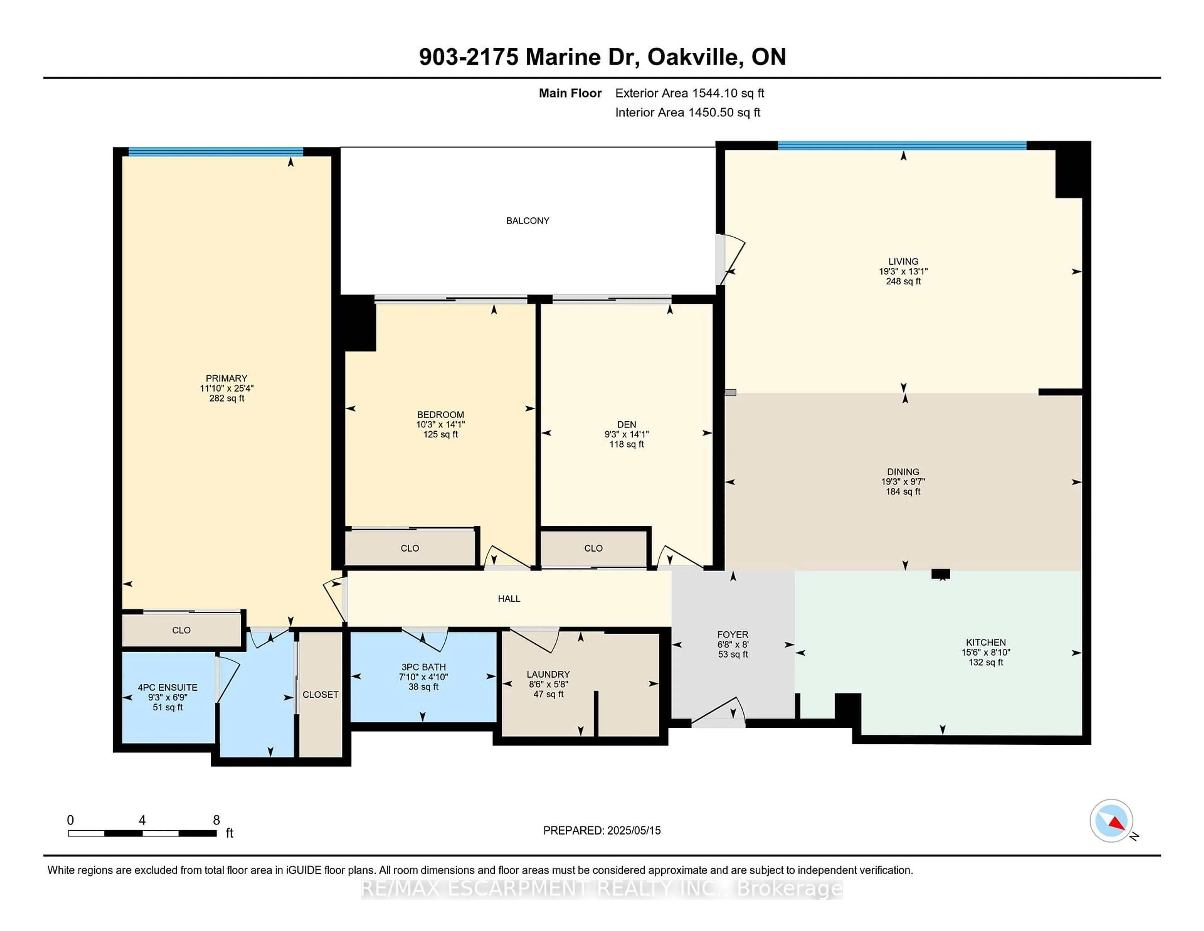 Floor plan for 2175 Marine Dr #903, Oakville Ontario L6L 5L5