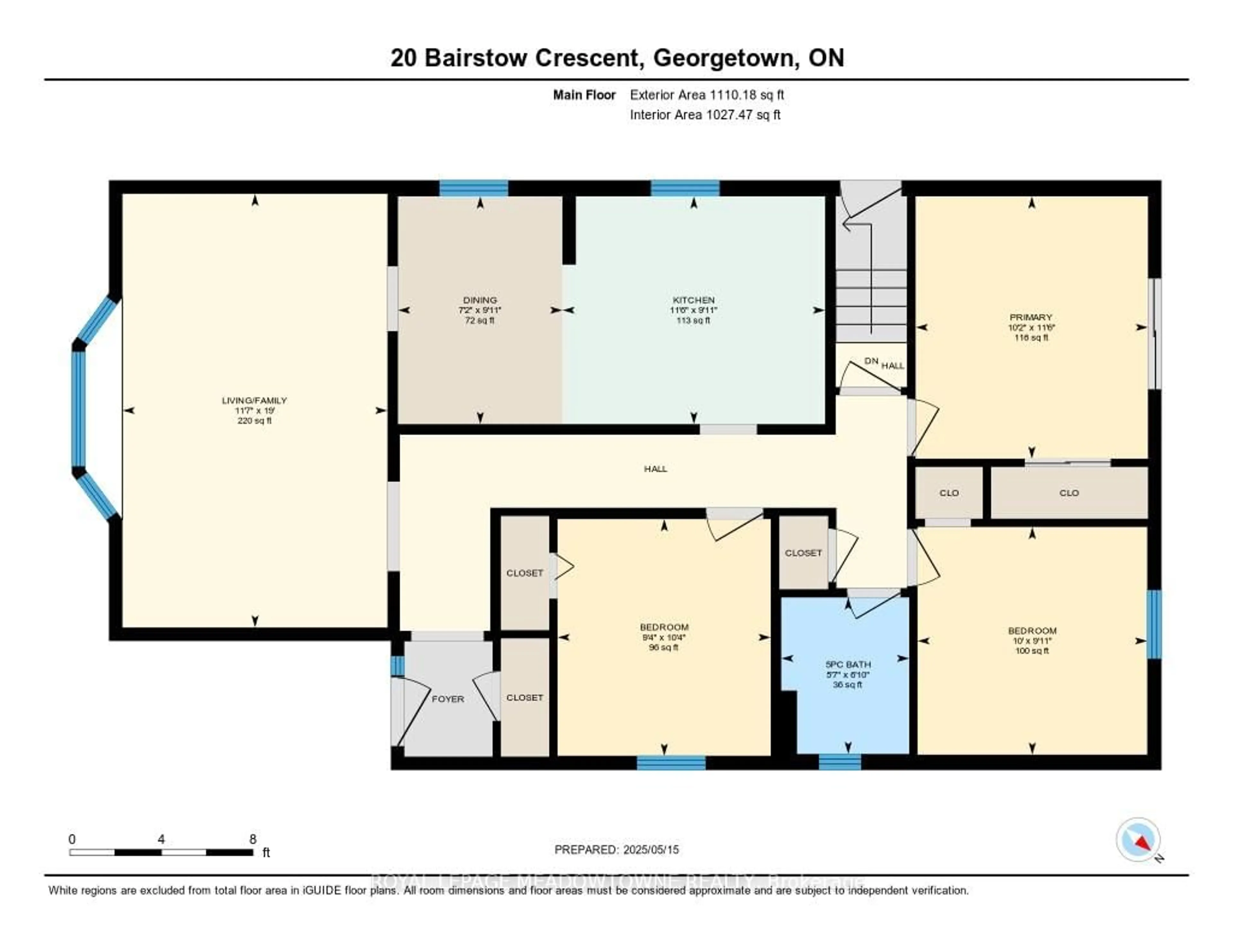 Floor plan for 20 Bairstow Cres, Halton Hills Ontario L7G 1L8