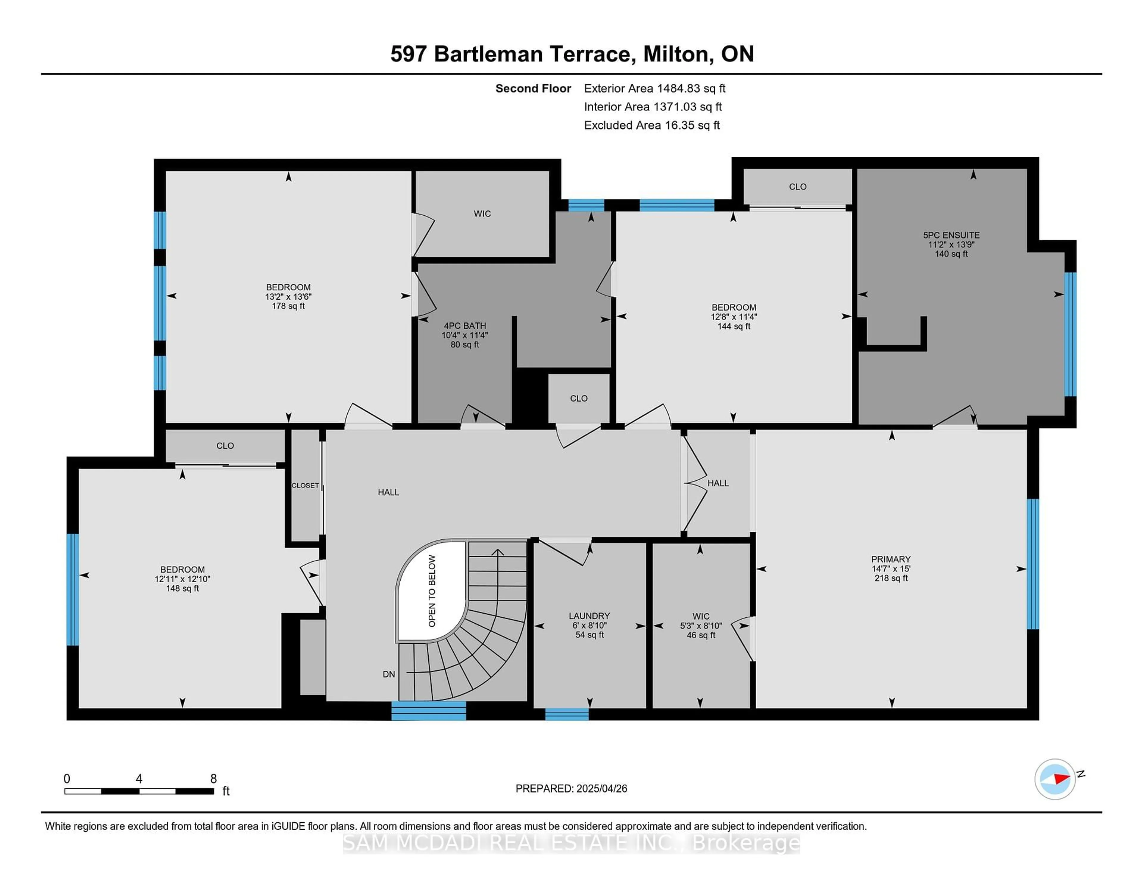 Floor plan for 597 Bartleman Terr, Milton Ontario L9T 6Z4