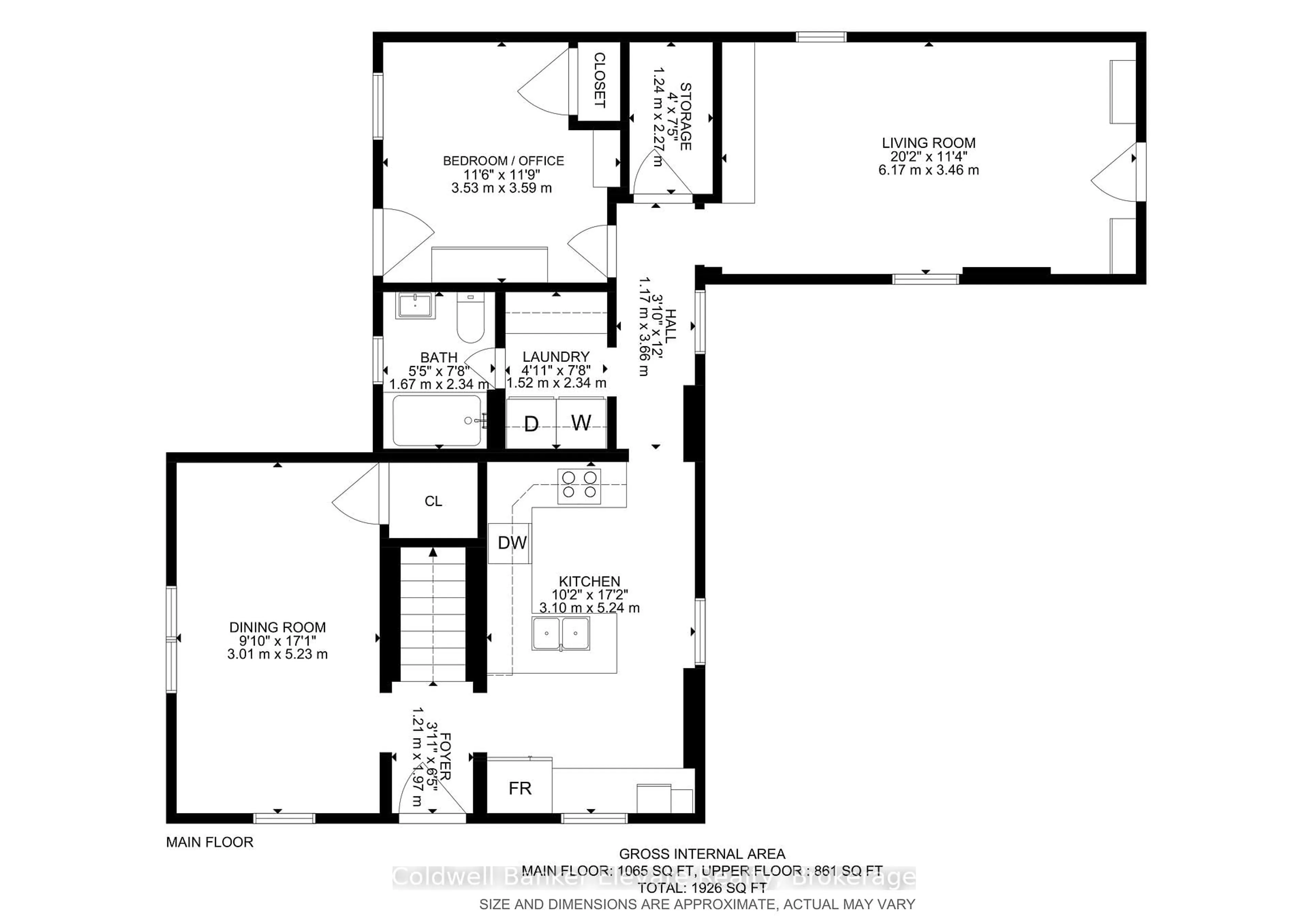 Floor plan for 243 Queen St, Halton Hills Ontario L7J 1P7