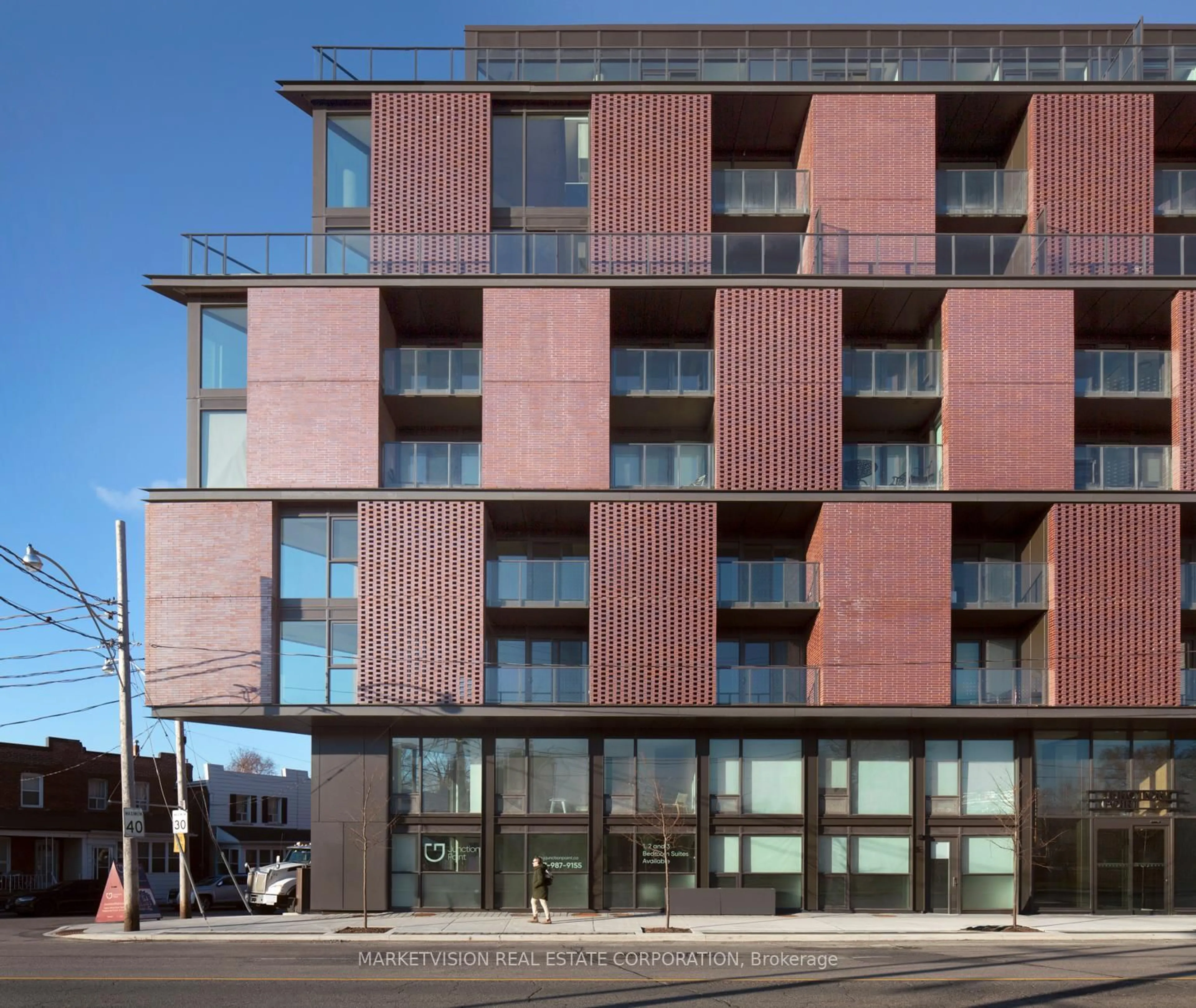 Home with brick exterior material, building for 2625 Dundas St #705, Toronto Ontario M6P 1X9
