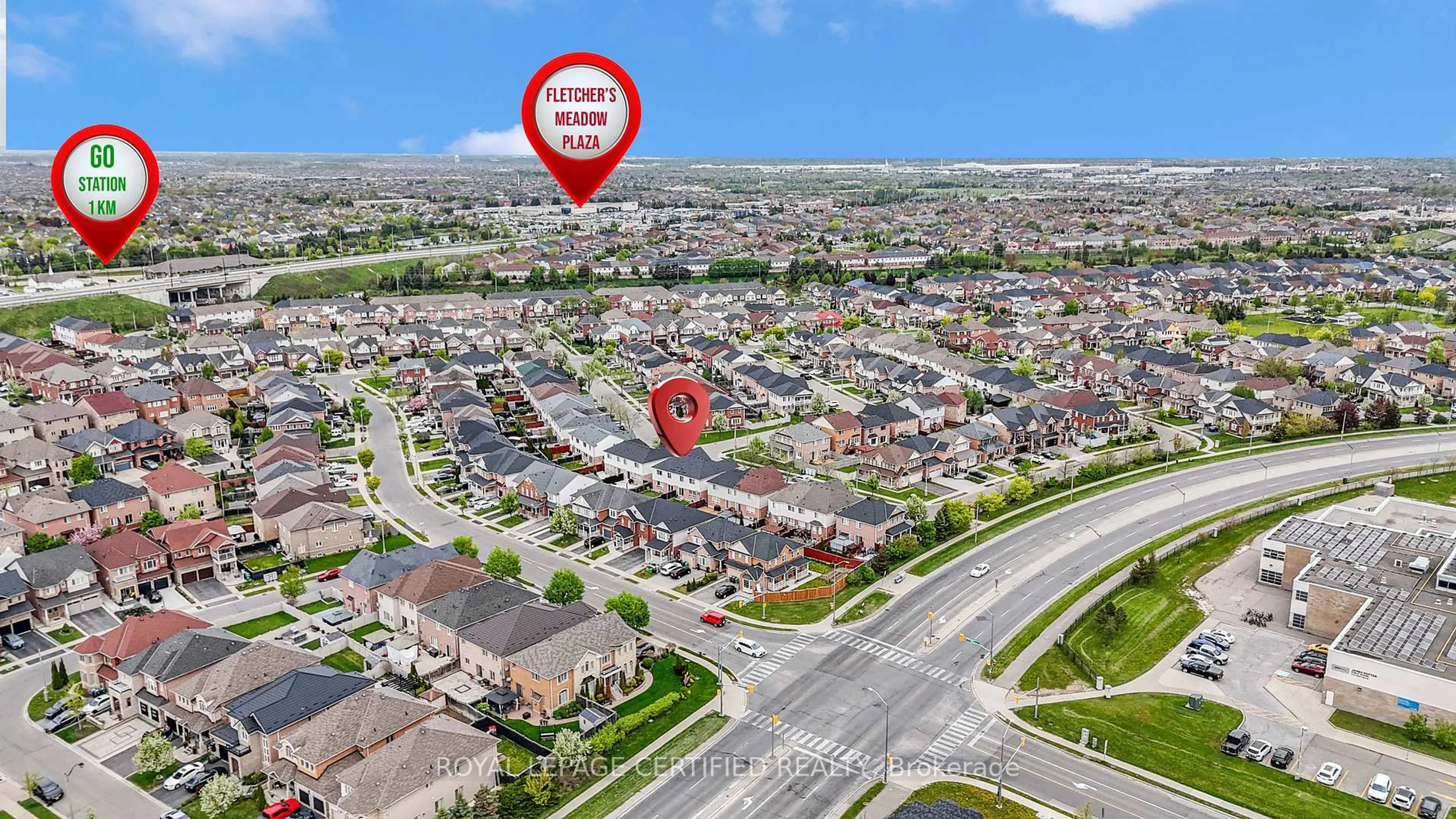 A pic from outside/outdoor area/front of a property/back of a property/a pic from drone, street for 34 Tawnie Cres, Brampton Ontario L6X 0L7
