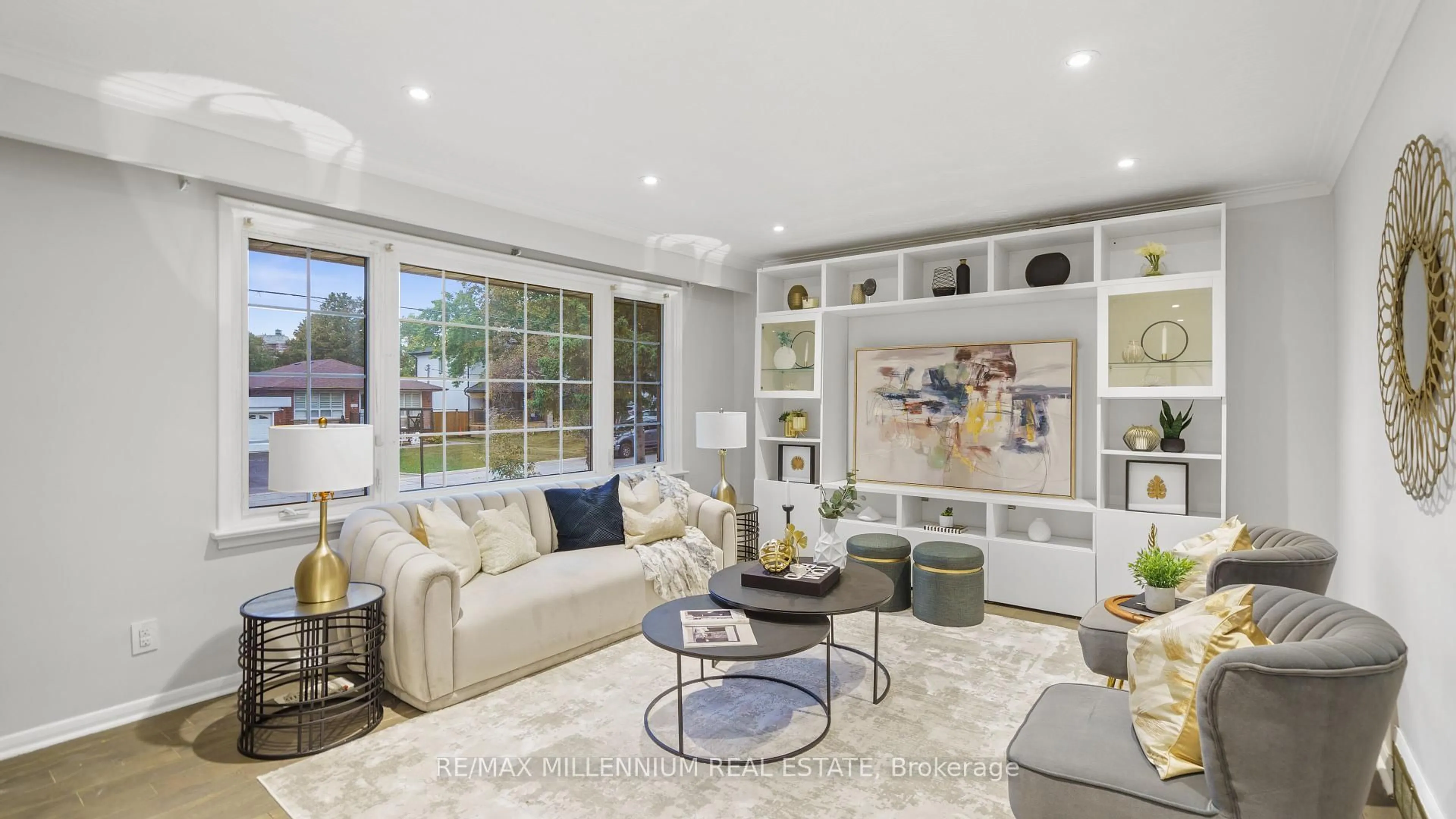 Living room with furniture, ceramic/tile floor for 3 Jasmine Rd, Toronto Ontario M9M 2P8