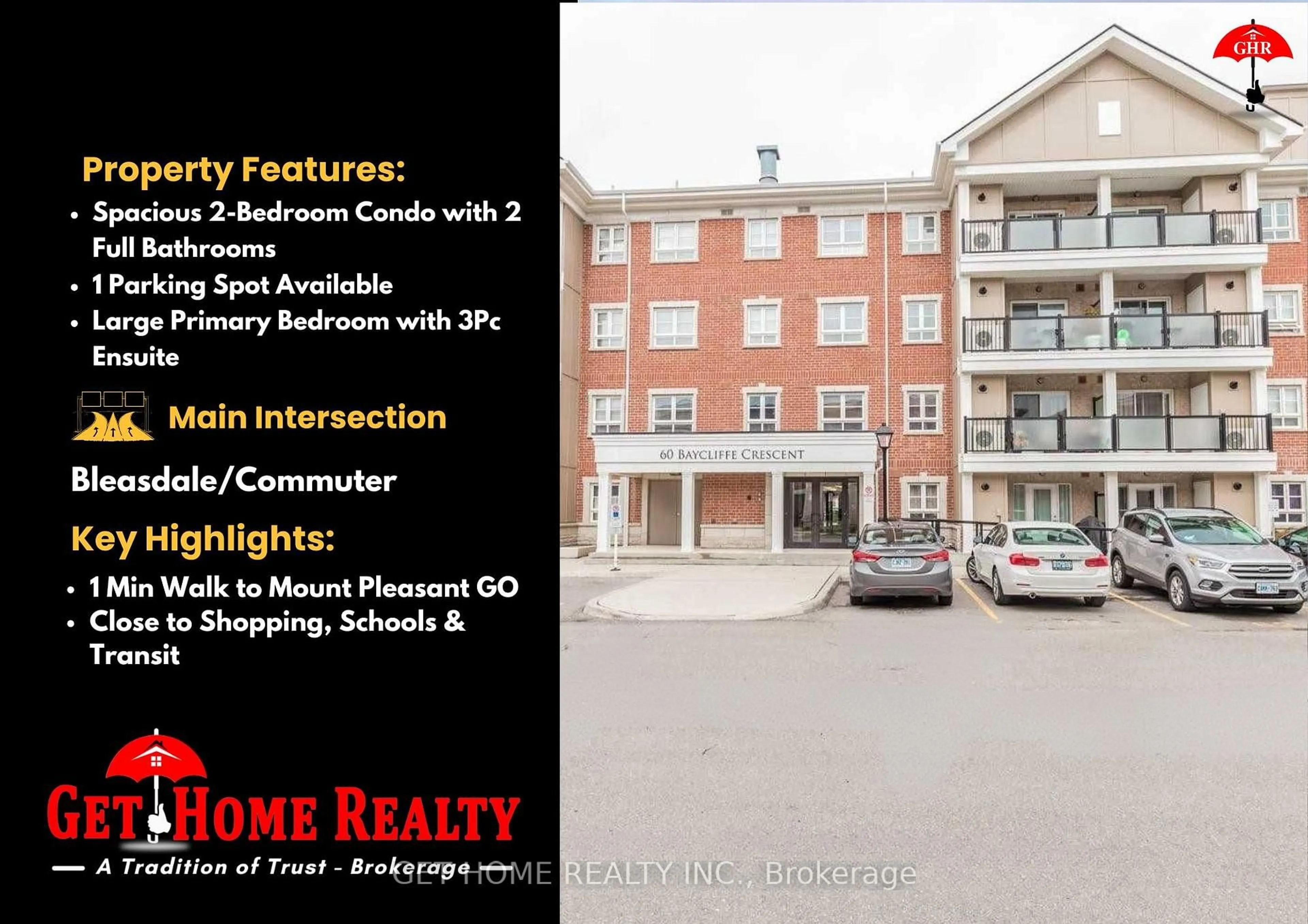 A pic from outside/outdoor area/front of a property/back of a property/a pic from drone, building for 60 Baycliffe Cres #307, Brampton Ontario L7A 0Z4