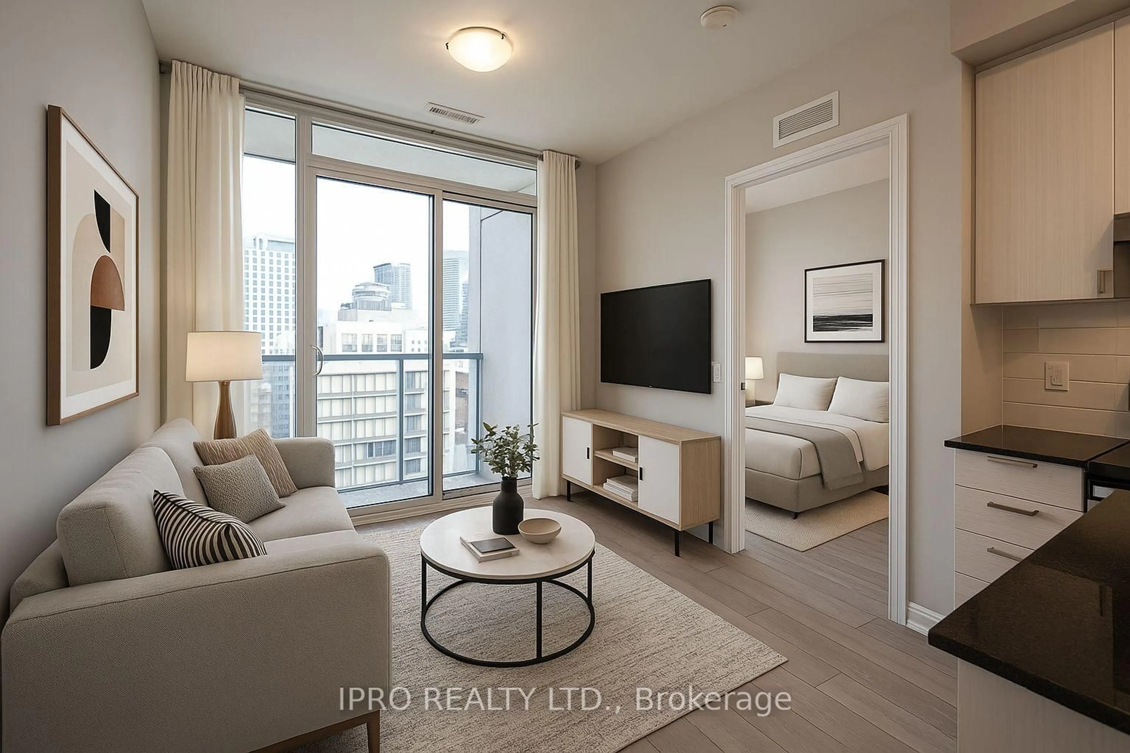 Living room with furniture, unknown for 36 Elm Dr W Dr #2210, Mississauga Ontario L5B 0N3