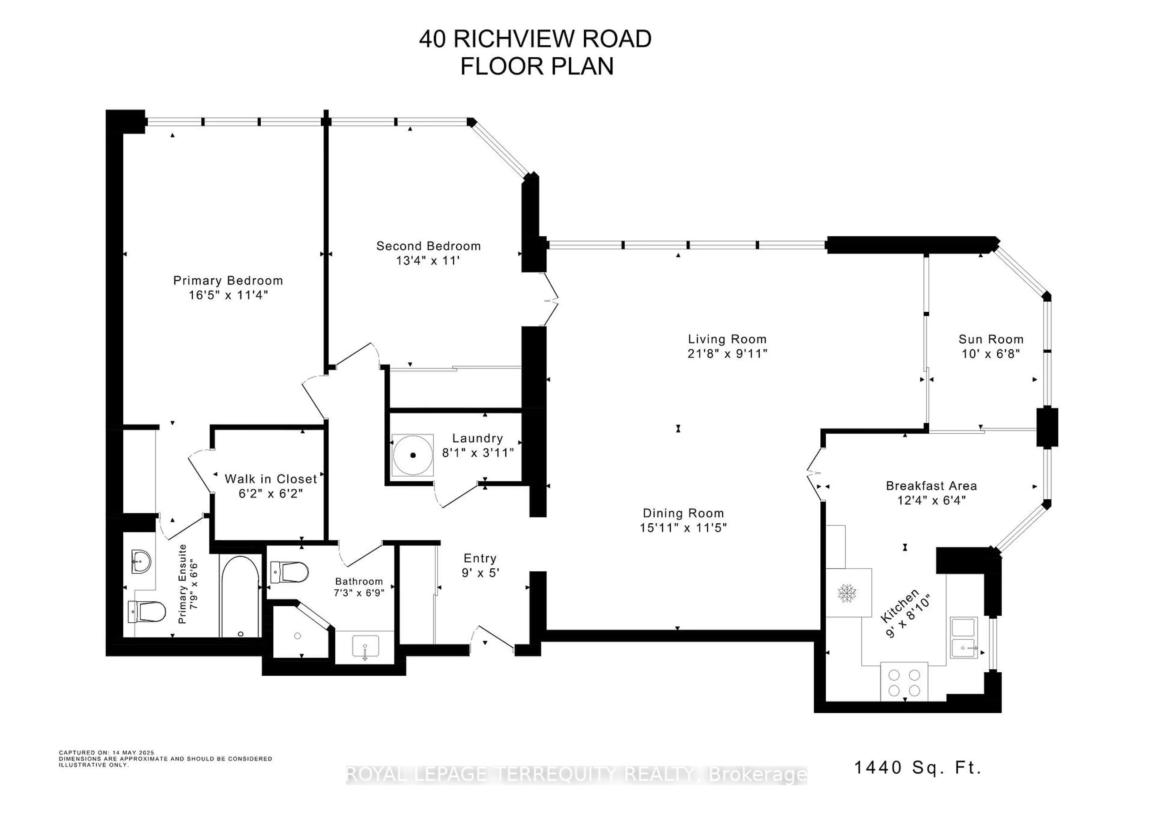 Floor plan for 40 Richview Rd #1907, Toronto Ontario M9A 5C1
