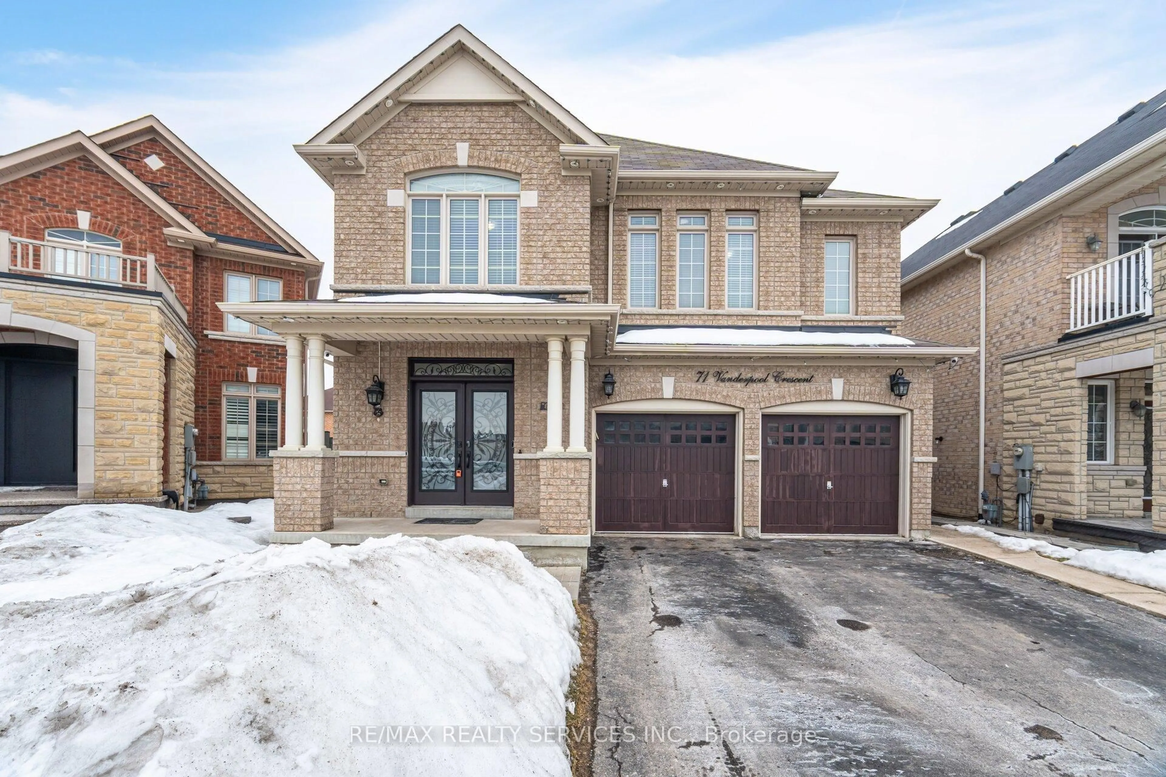 Home with brick exterior material, street for 71 Vanderpool Cres, Brampton Ontario L6P 3W2