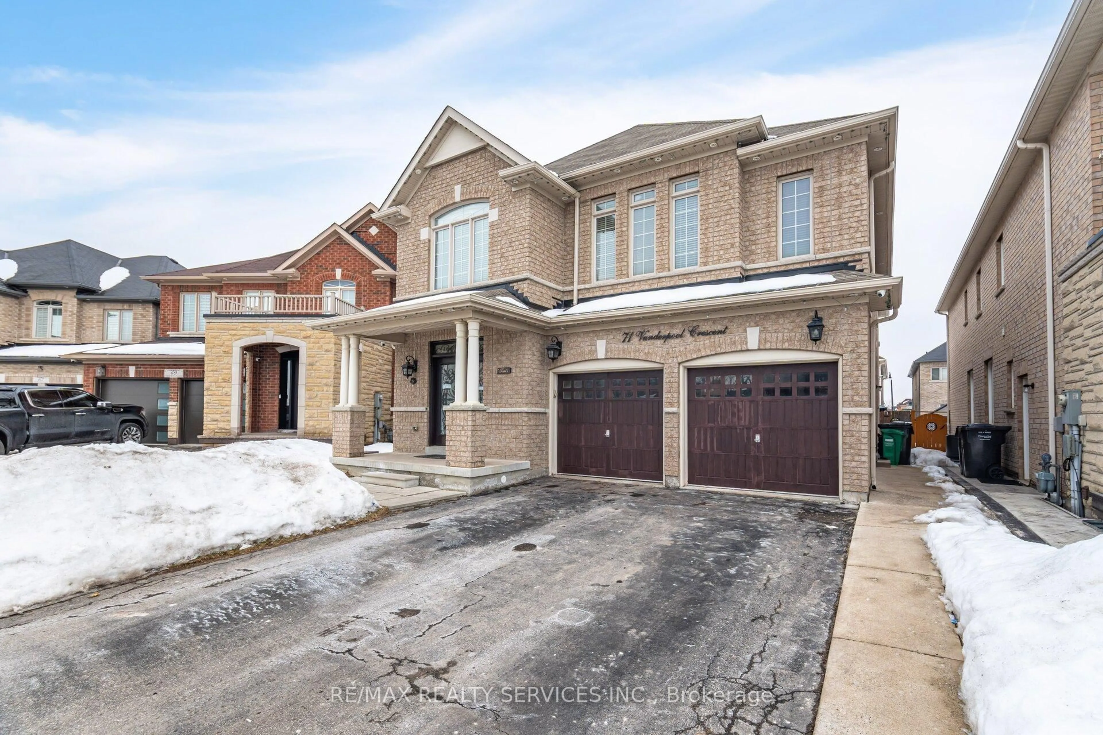 Home with brick exterior material, street for 71 Vanderpool Cres, Brampton Ontario L6P 3W2