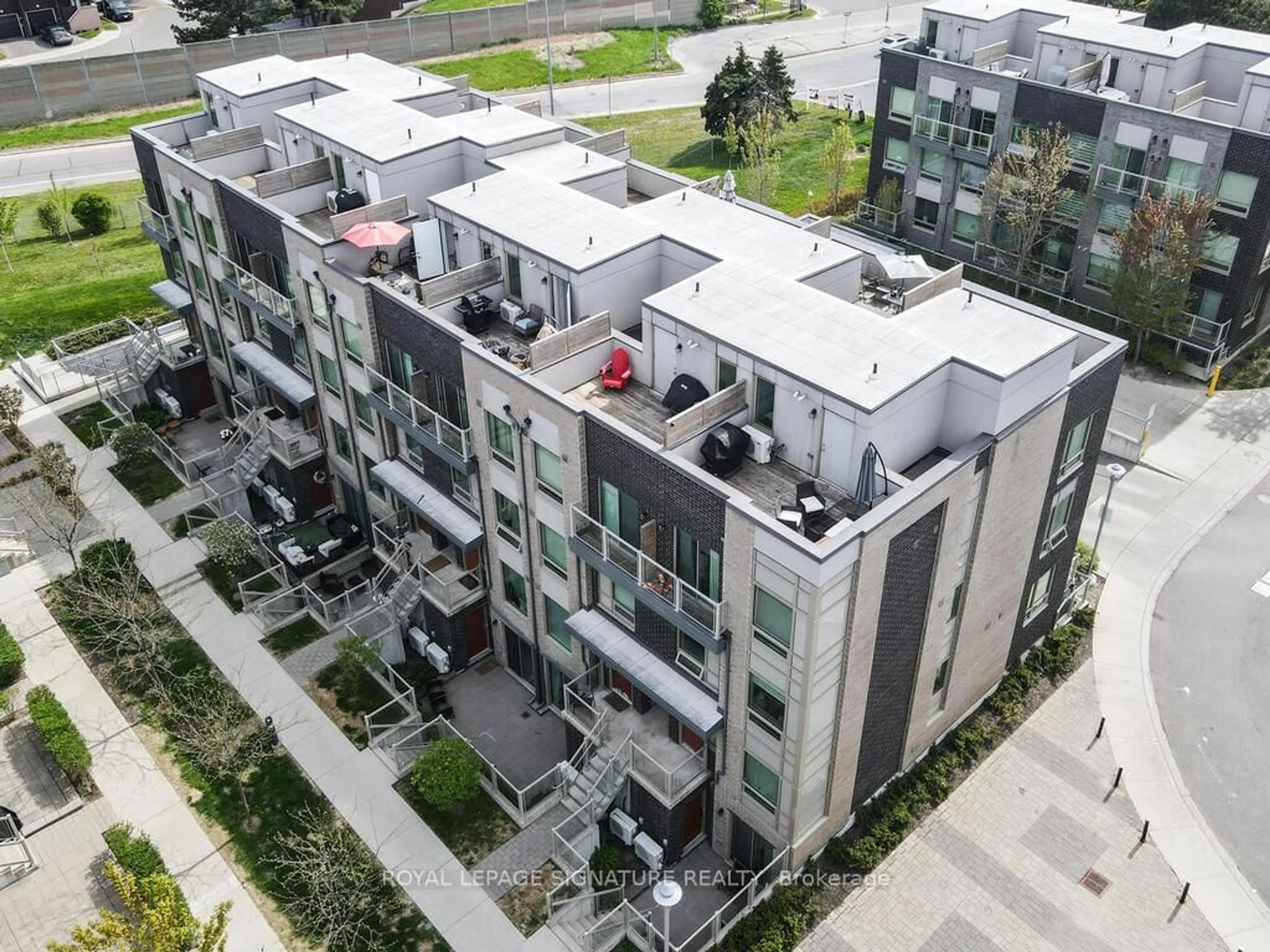 A pic from outside/outdoor area/front of a property/back of a property/a pic from drone, city buildings view from balcony for 7 Applewood Lane #232, Toronto Ontario M9C 2Z7