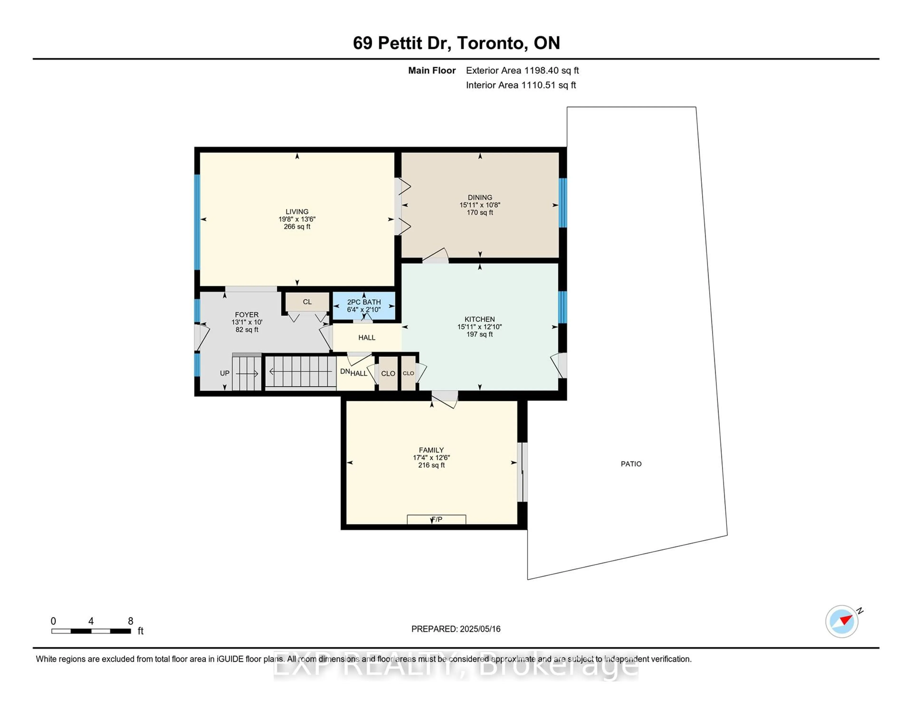 Floor plan for 69 Pettit Dr, Toronto Ontario M9R 2W6