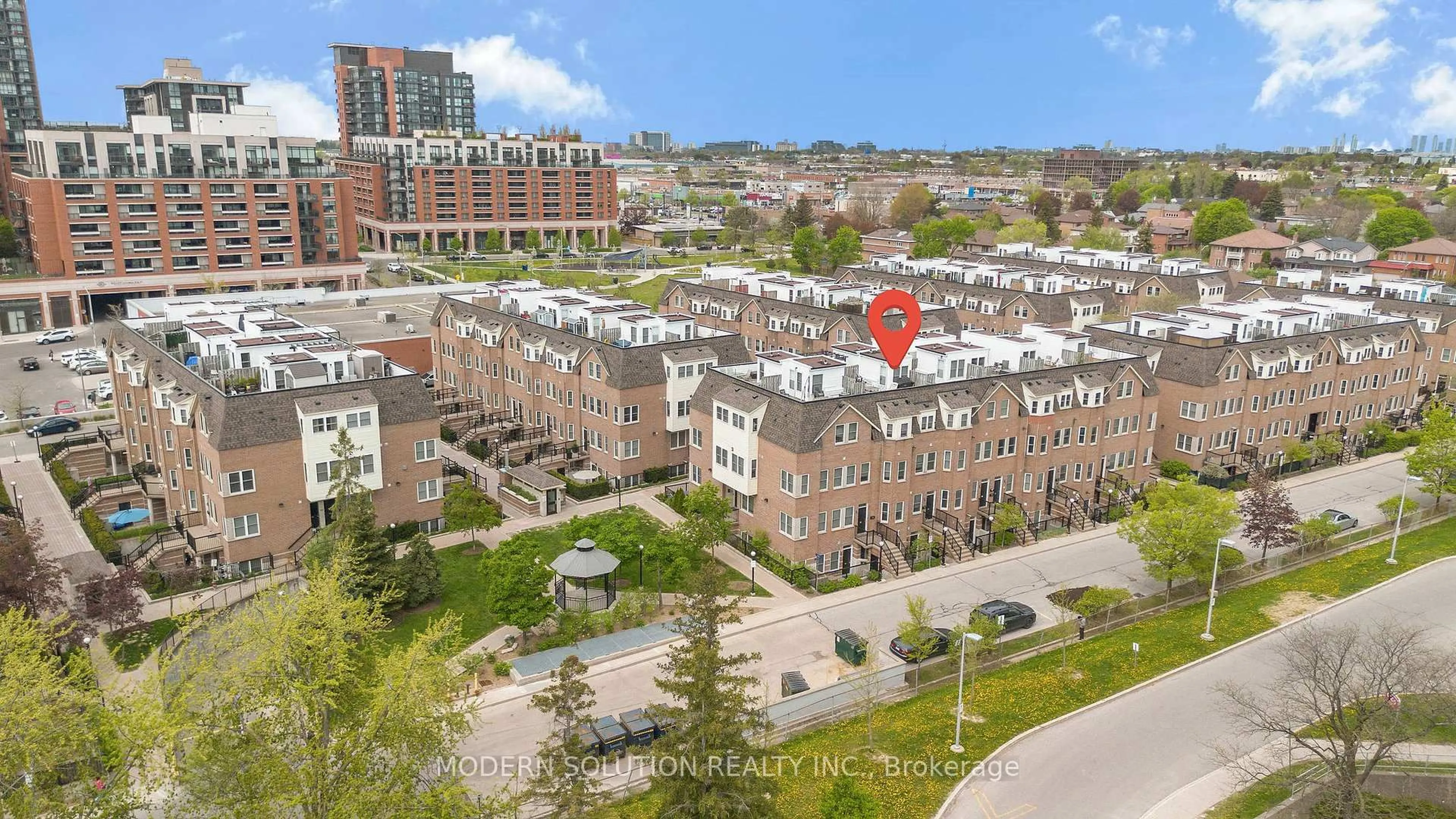 A pic from outside/outdoor area/front of a property/back of a property/a pic from drone, city buildings view from balcony for 760 Lawrence Ave #228, Toronto Ontario M6A 3E7