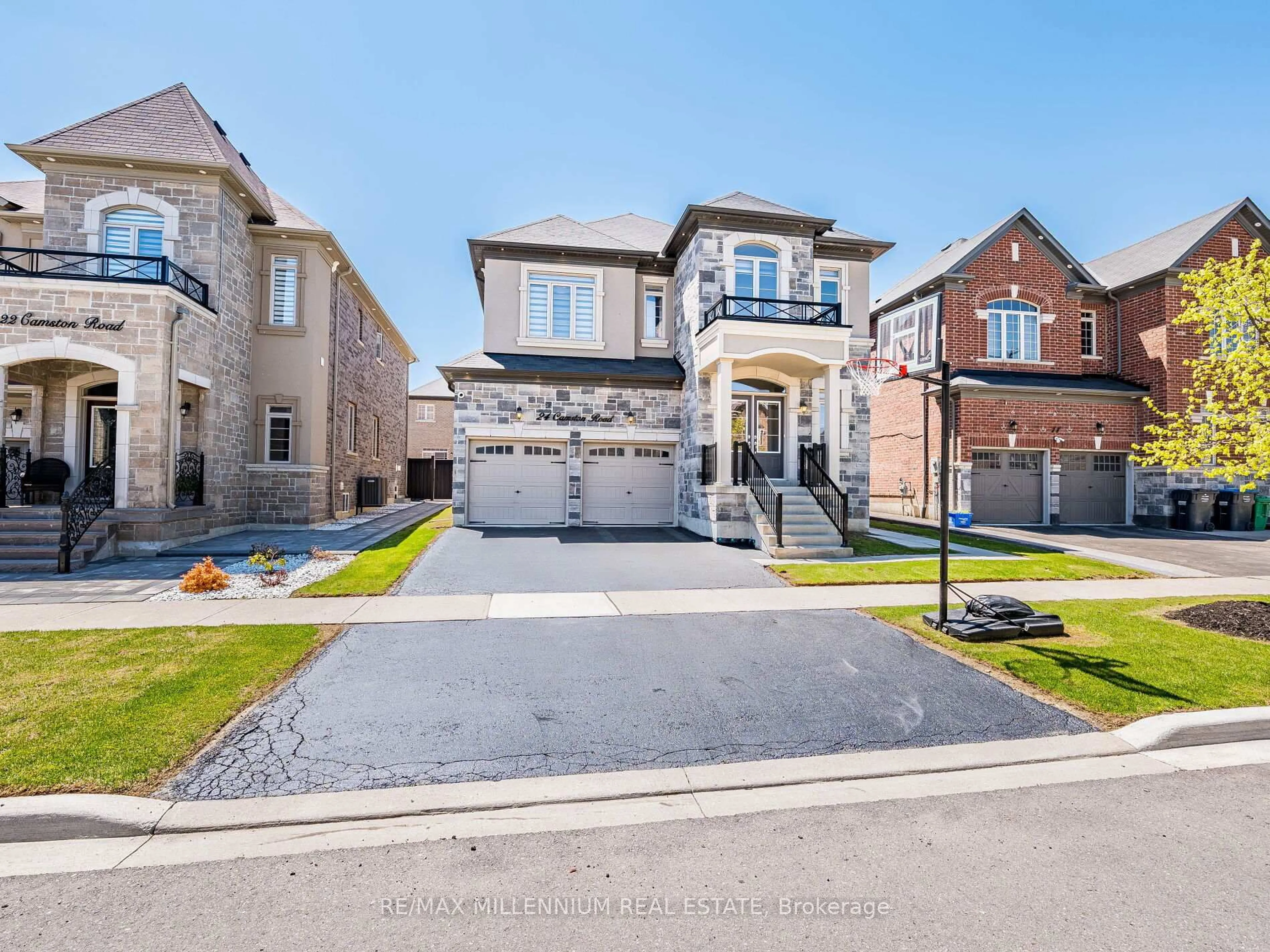 Home with brick exterior material, street for 24 Camston Rd, Brampton Ontario L6P 4J8