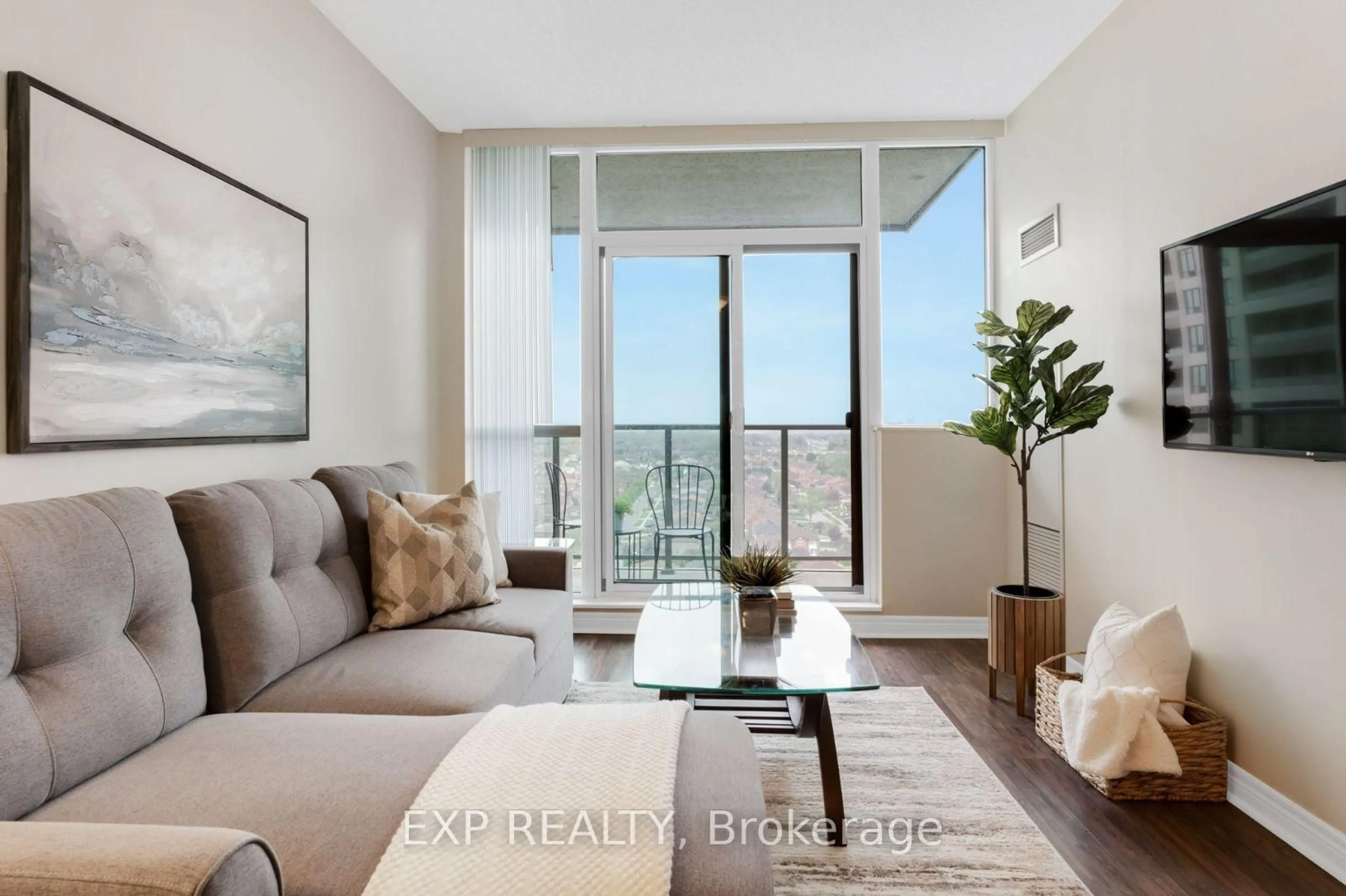 Living room with furniture, unknown for 339 Rathburn Rd #1607, Mississauga Ontario L5B 0K6