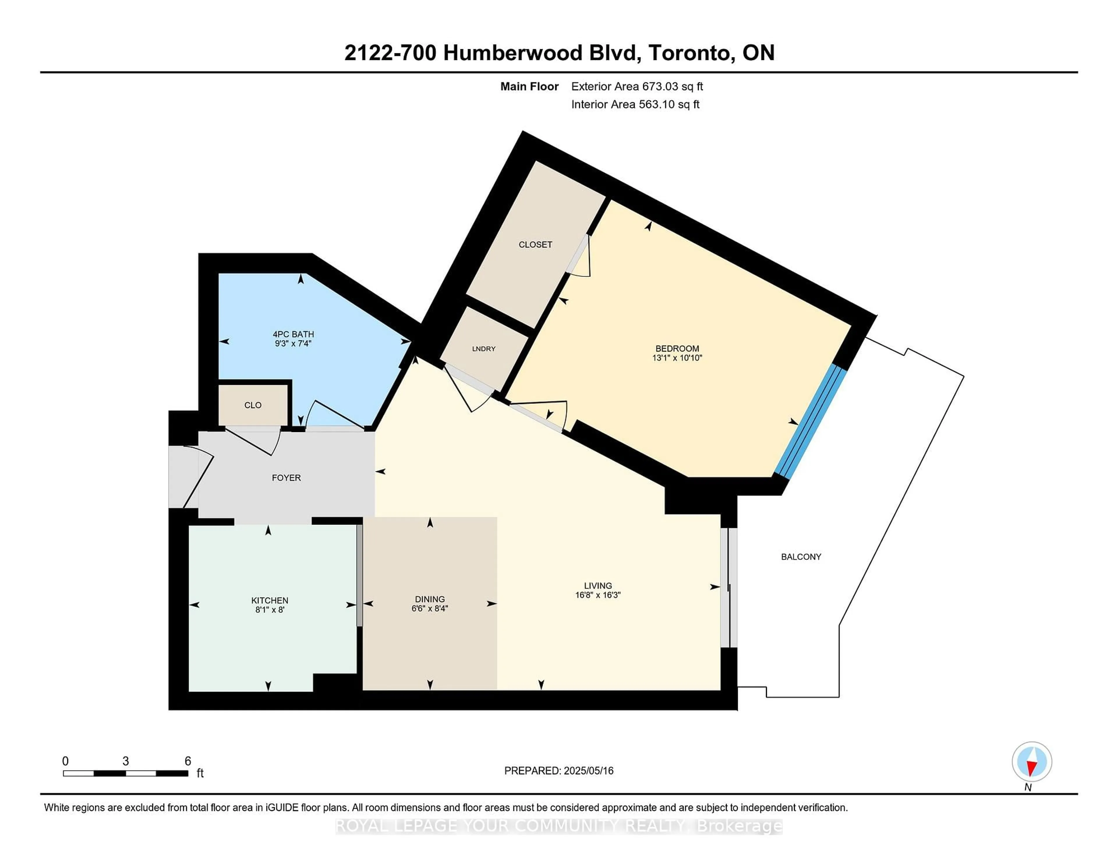 Floor plan for 700 Humberwood Blvd #2122, Toronto Ontario M9W 7J4