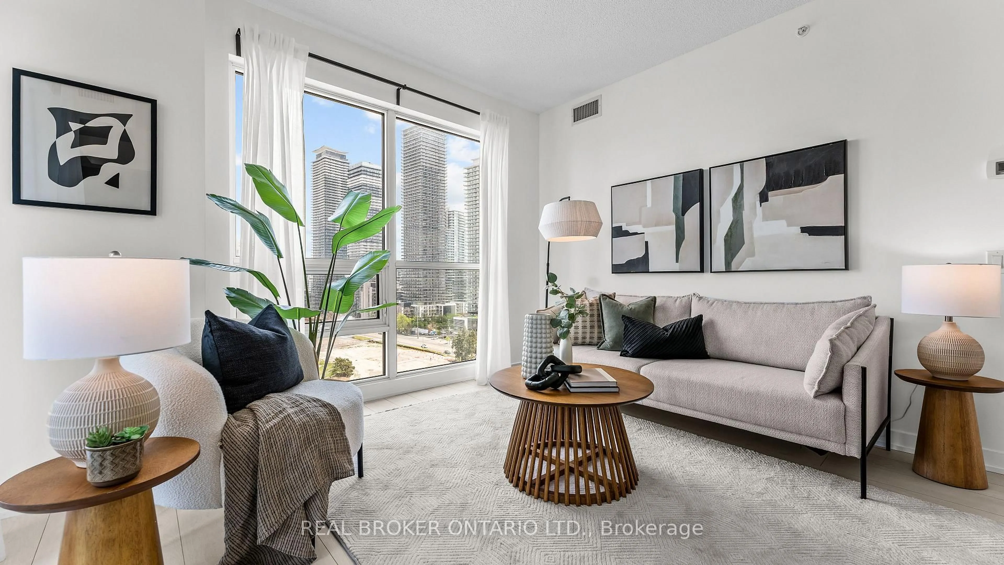 Living room with furniture, unknown for 2220 Lake Shore Blvd #1604, Toronto Ontario M8V 0C1