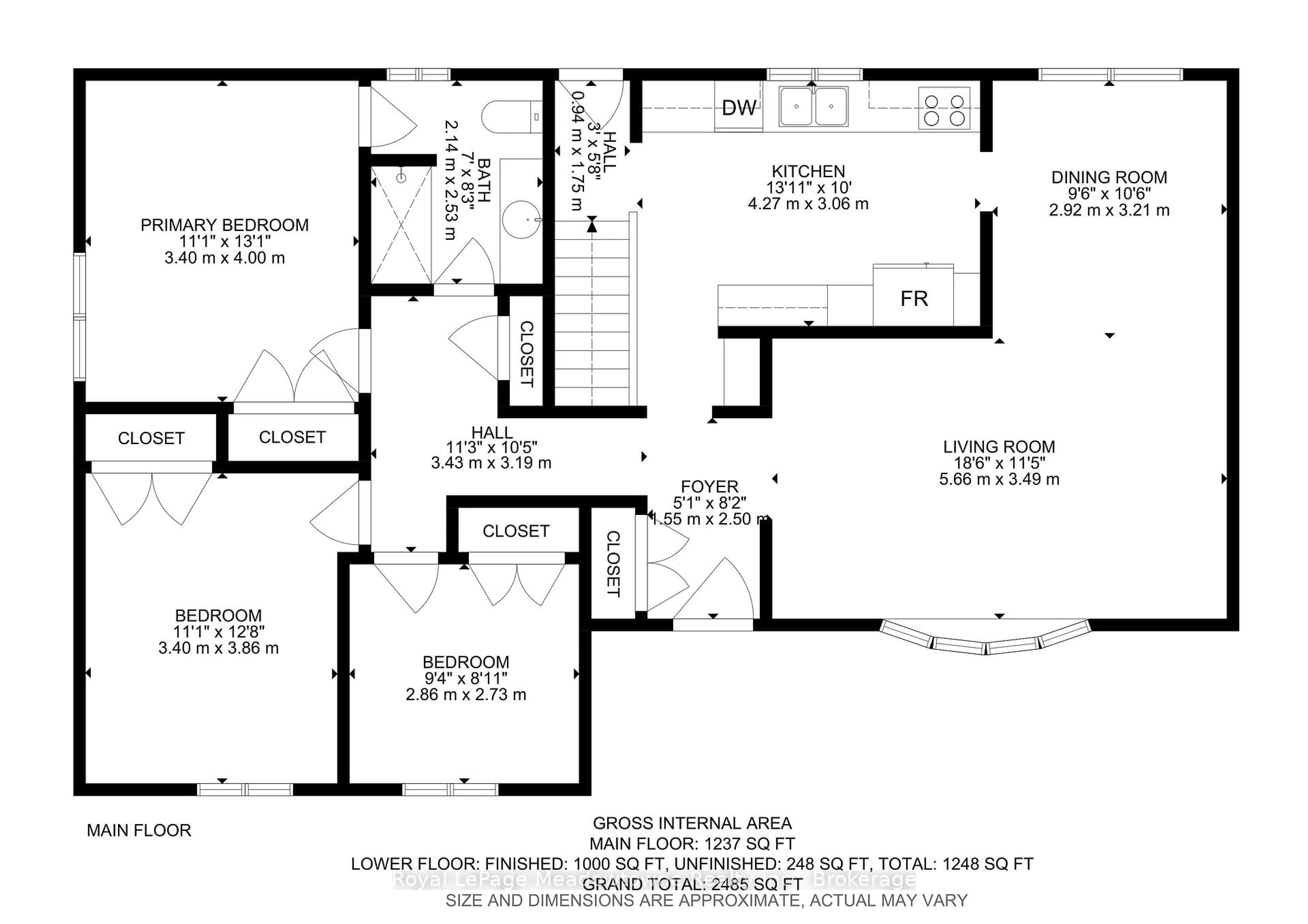 Floor plan for 391 Highside Dr, Milton Ontario L9T 1W9