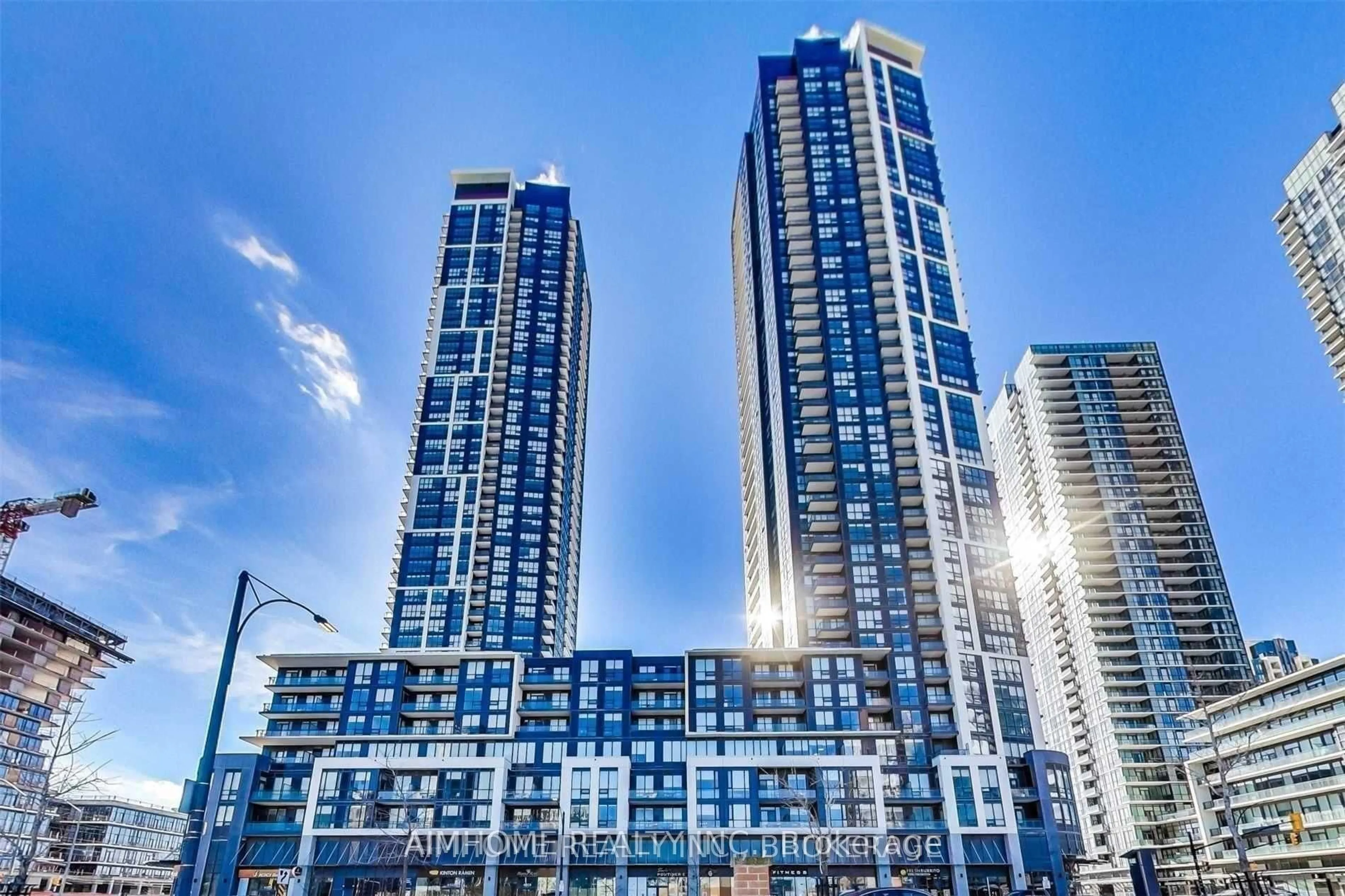 A pic from outside/outdoor area/front of a property/back of a property/a pic from drone, city buildings view from balcony for 4011 Brickstone Mews #2708, Mississauga Ontario L5B 0G3