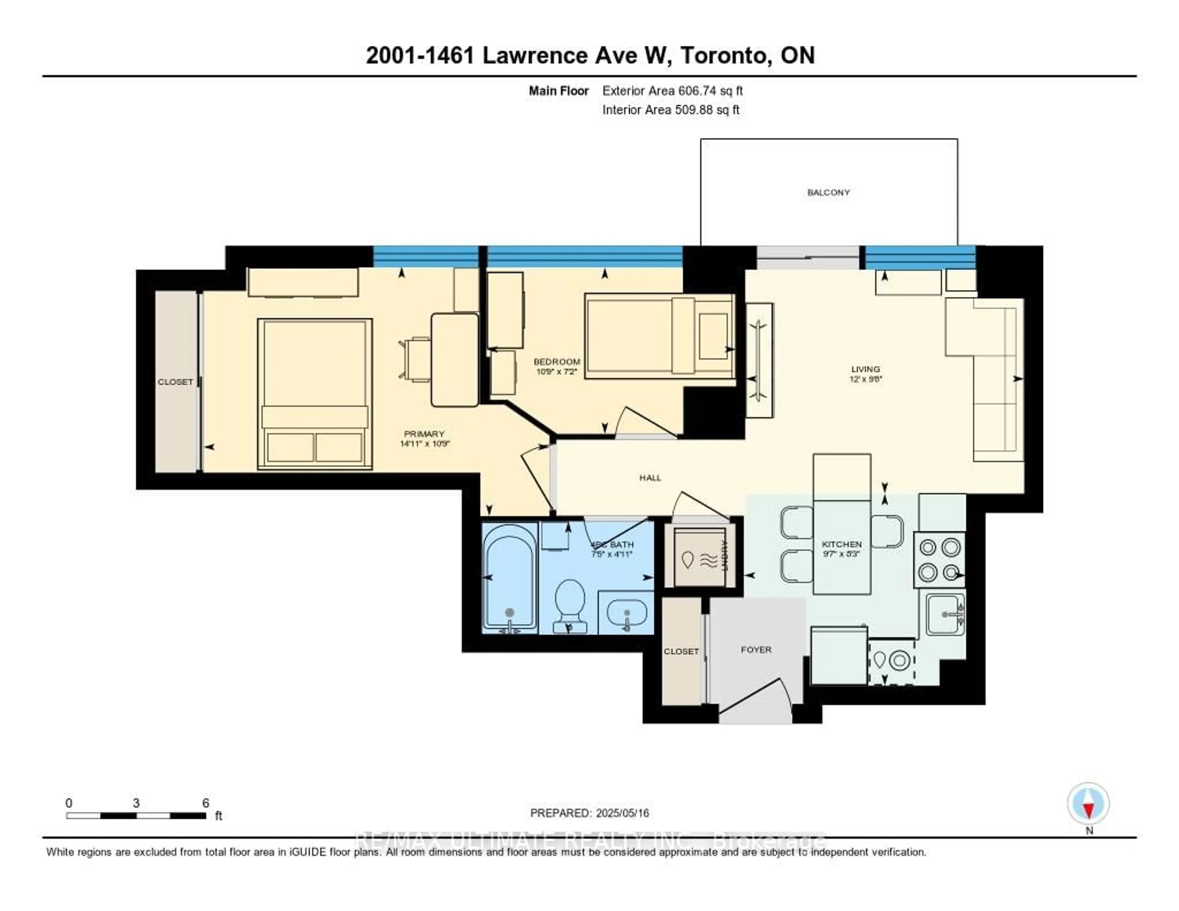 Floor plan for 1461 Lawrence Ave #2001, Toronto Ontario M6L 0A6