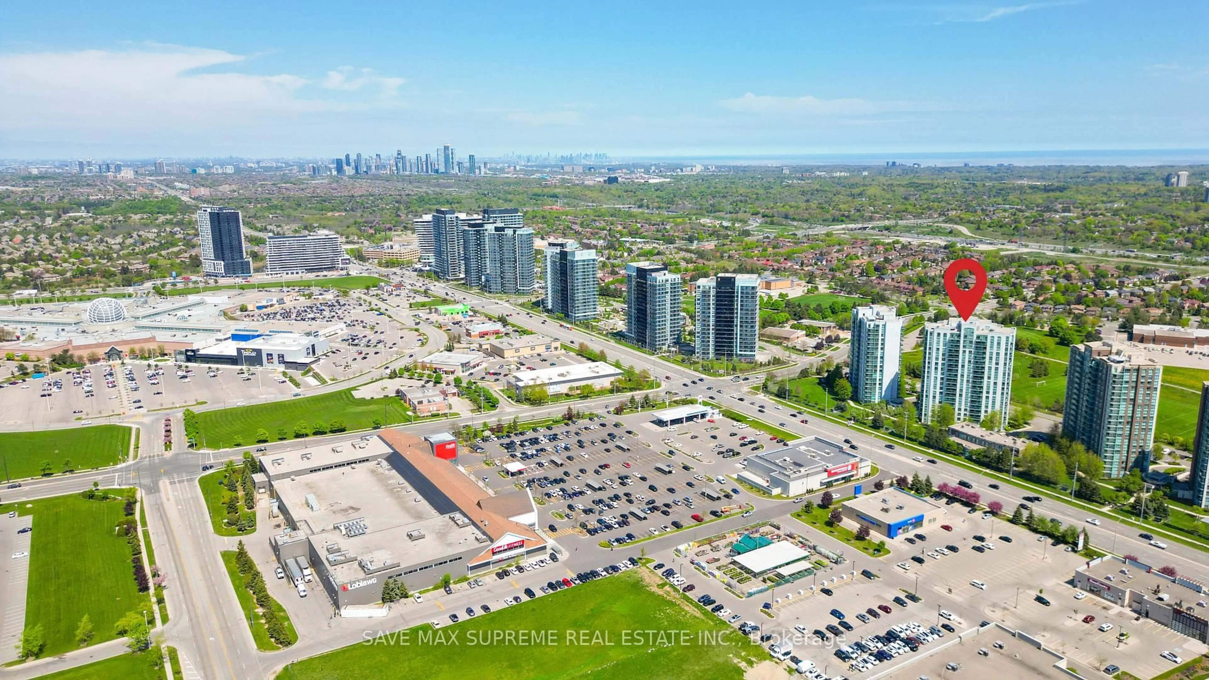 A pic from outside/outdoor area/front of a property/back of a property/a pic from drone, city buildings view from balcony for 4850 Glen Erin Dr #1110, Mississauga Ontario L5M 7S1