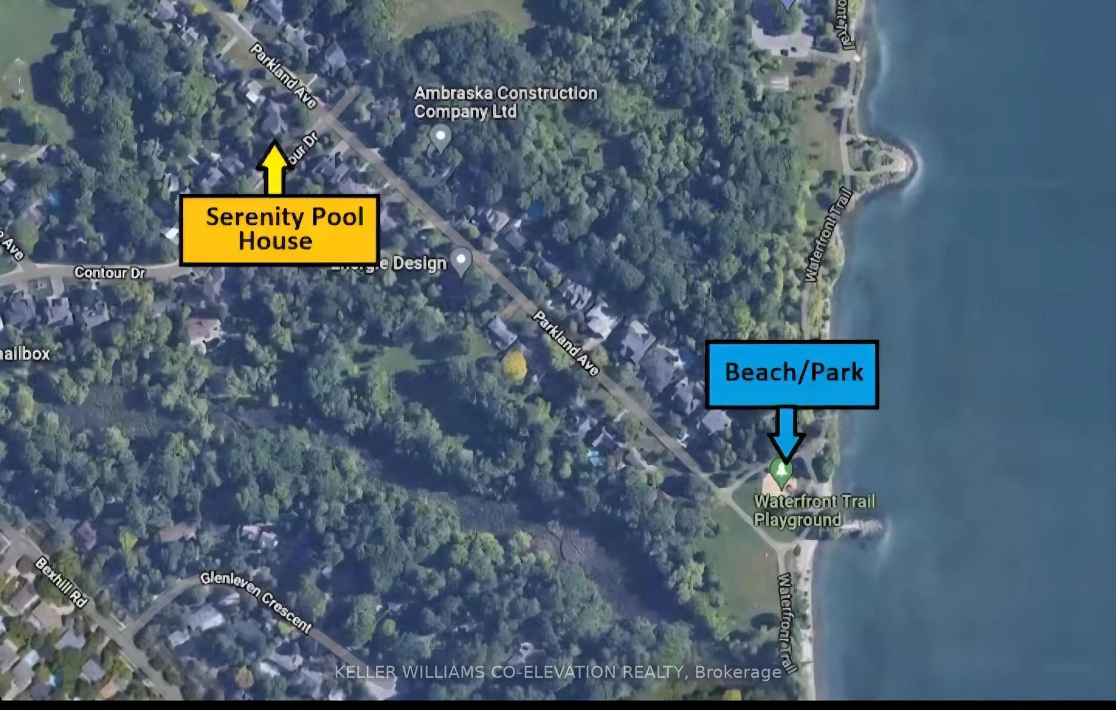 A pic from outside/outdoor area/front of a property/back of a property/a pic from drone, water/lake/river/ocean view for 876 Parkland Ave, Mississauga Ontario L5H 3H1