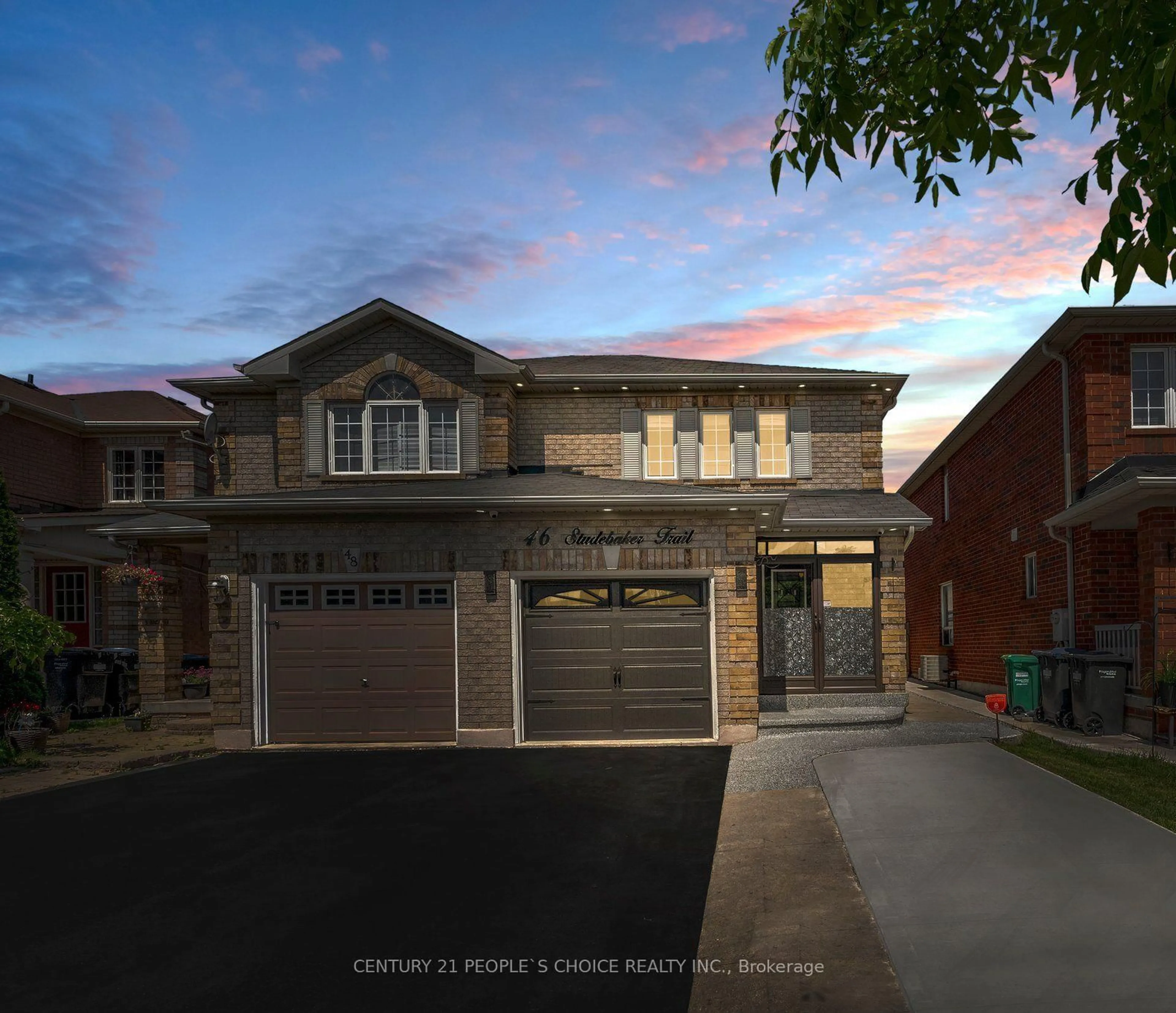 Home with brick exterior material, street for 46 Studebaker Tr, Brampton Ontario L7A 3A5