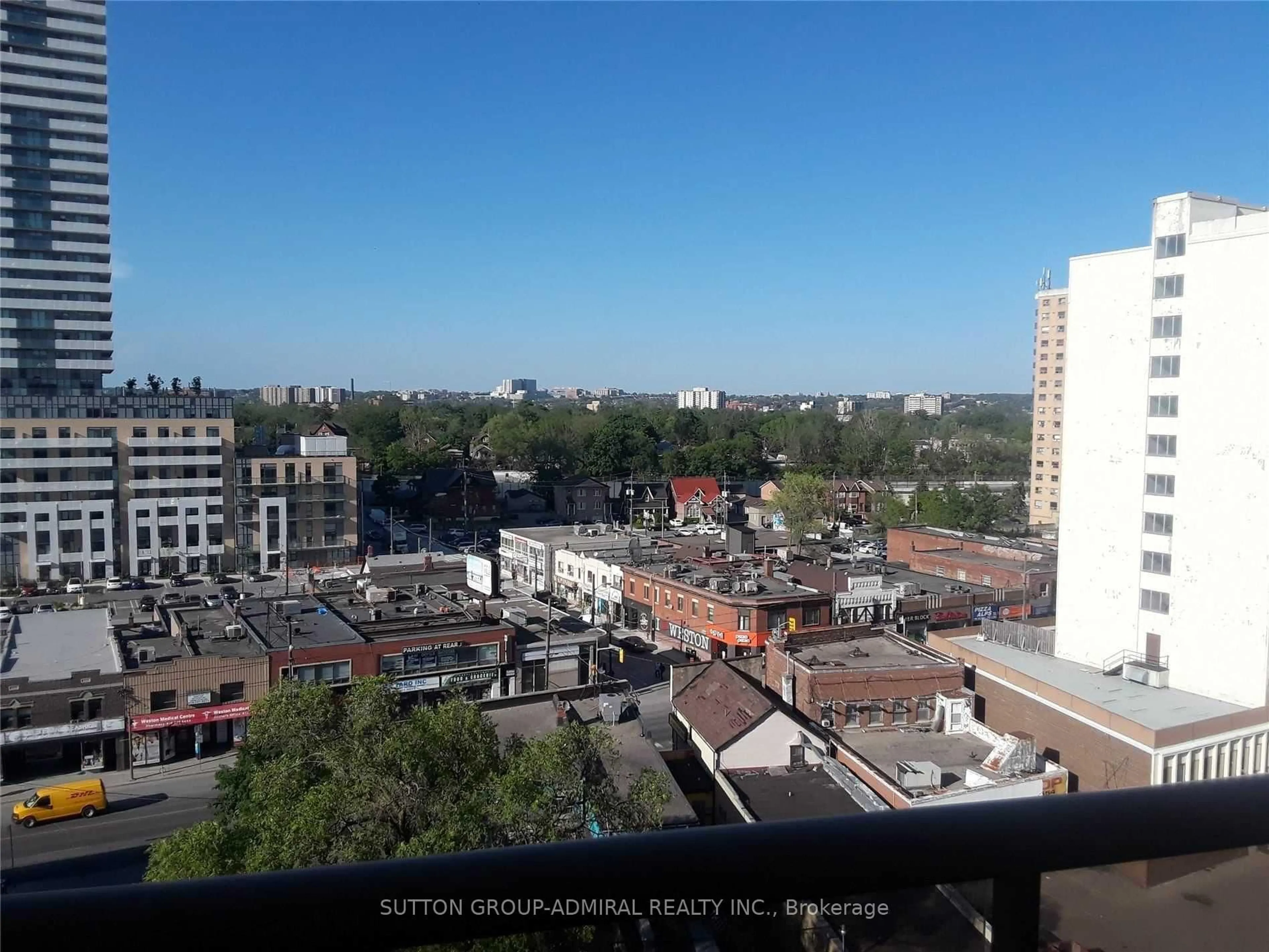 A pic from outside/outdoor area/front of a property/back of a property/a pic from drone, city buildings view from balcony for 2088 Lawrence Ave #1103, Toronto Ontario M9N 3Z9