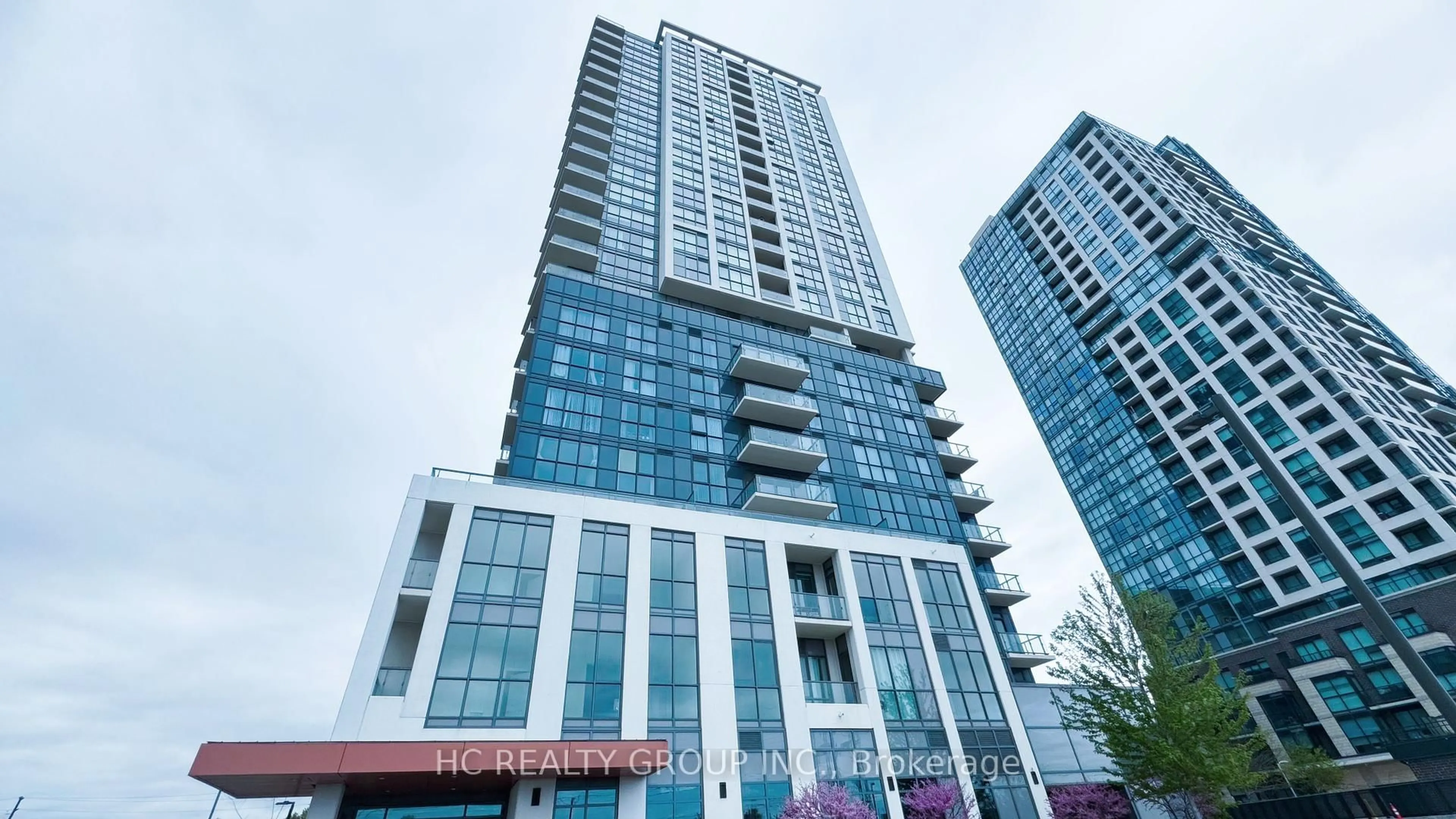A pic from outside/outdoor area/front of a property/back of a property/a pic from drone, unknown for 50 Thomas Riley Rd #504, Toronto Ontario M9B 0C5