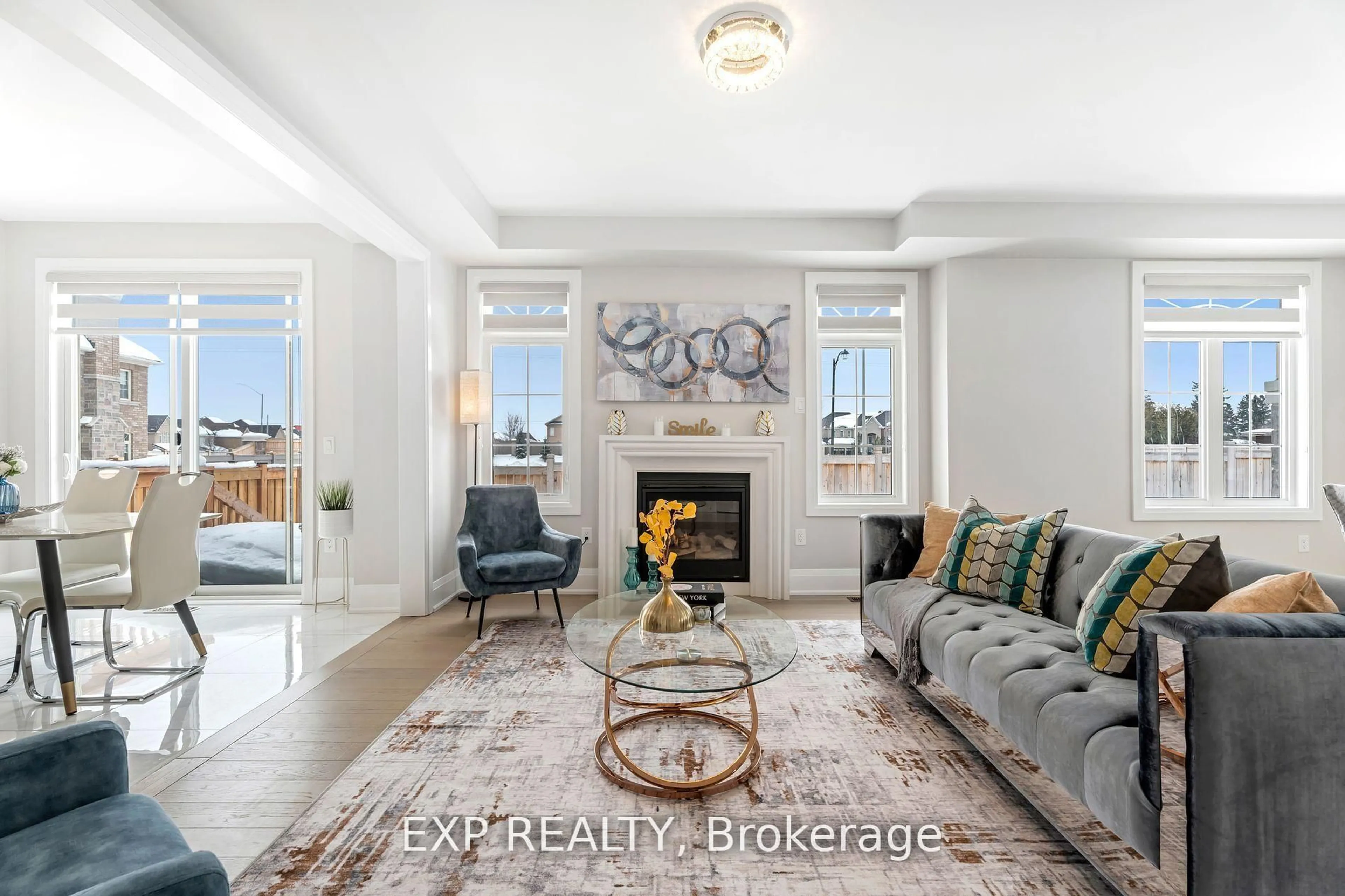 Living room with furniture, ceramic/tile floor for 5 Rockway St, Brampton Ontario L6R 4C5