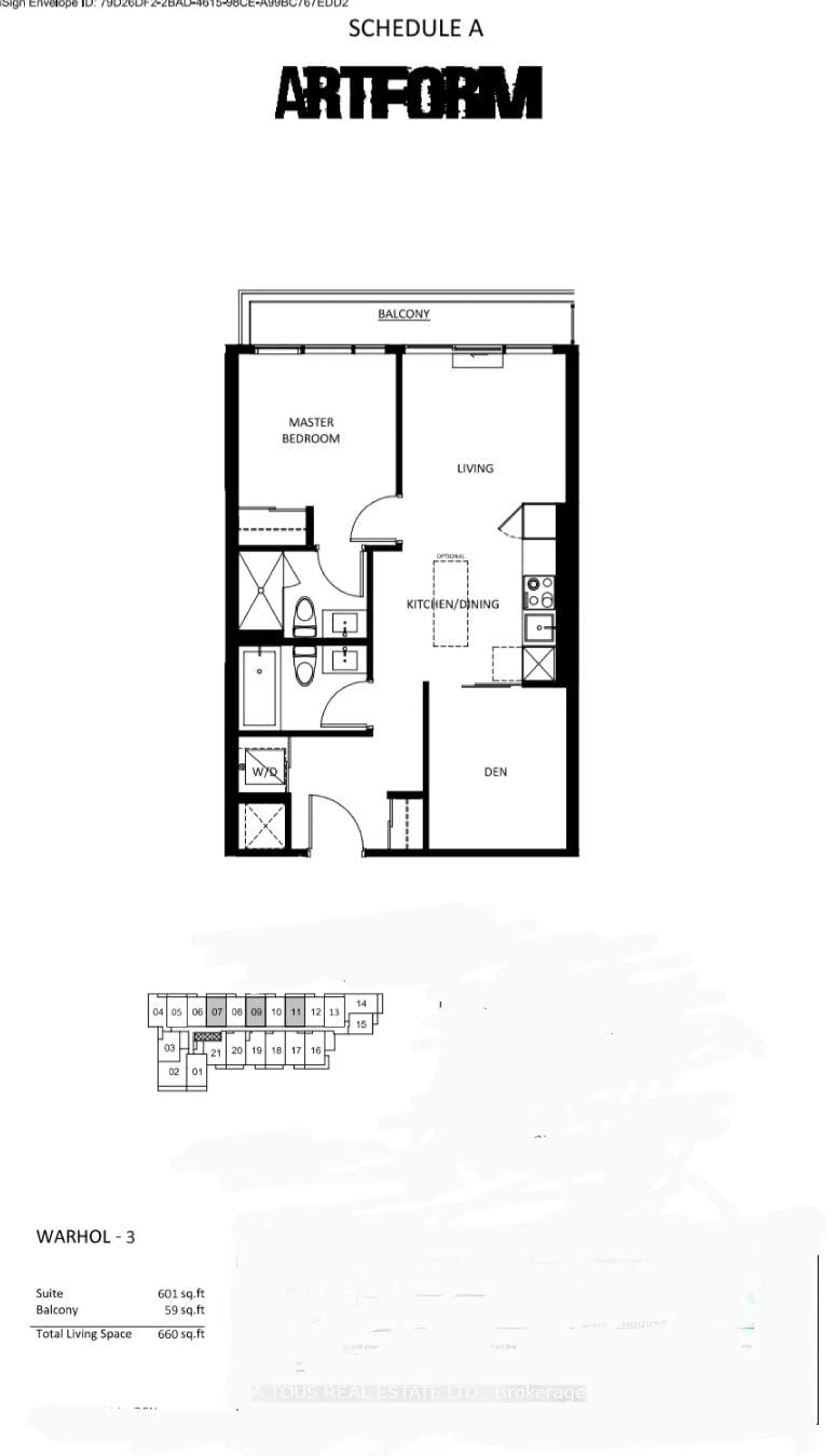 Floor plan for 86 Dundas St #1511, Mississauga Ontario L5A 0B1