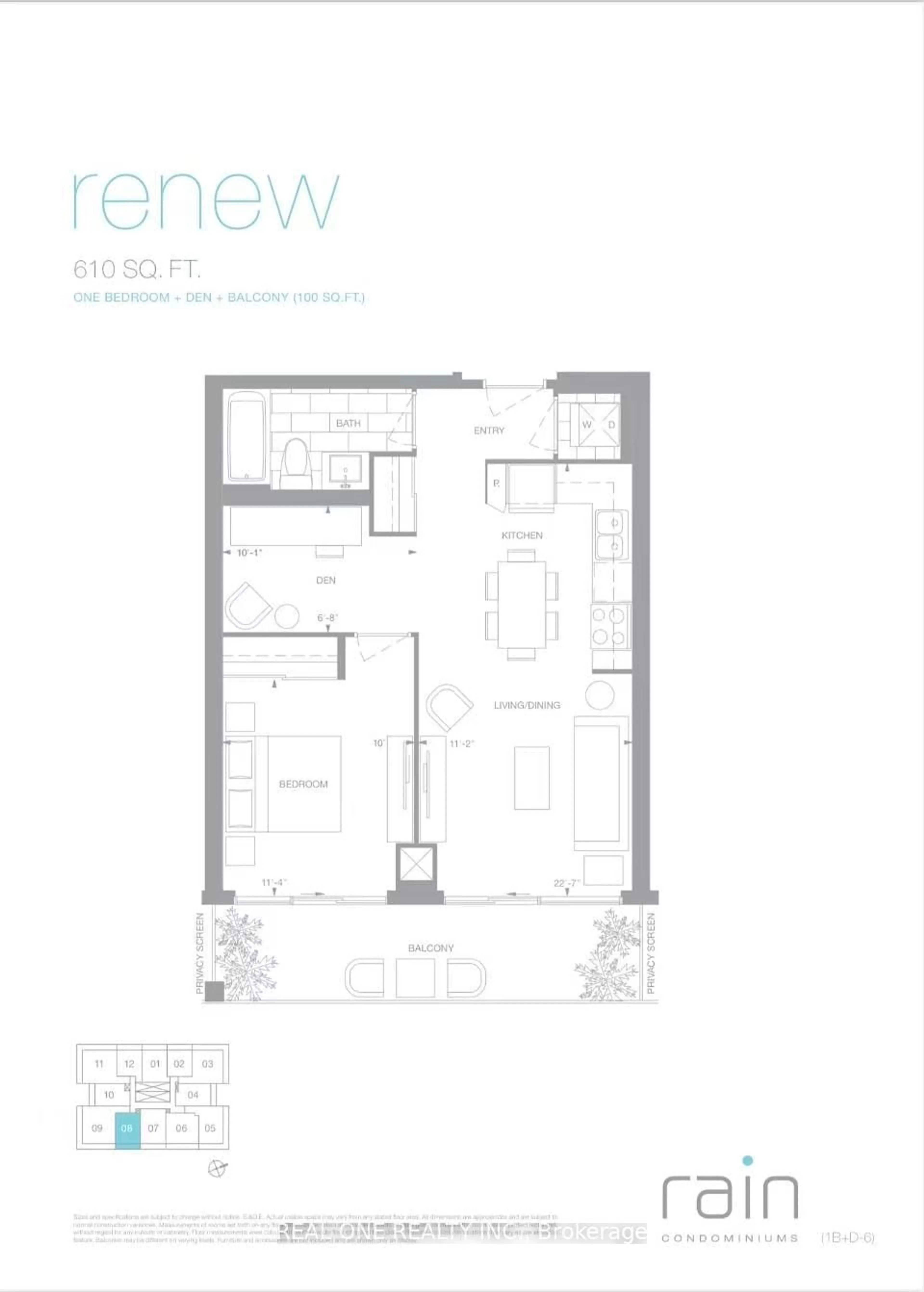 Floor plan for 55 SPEERS Rd #1008, Oakville Ontario L6K 0H9