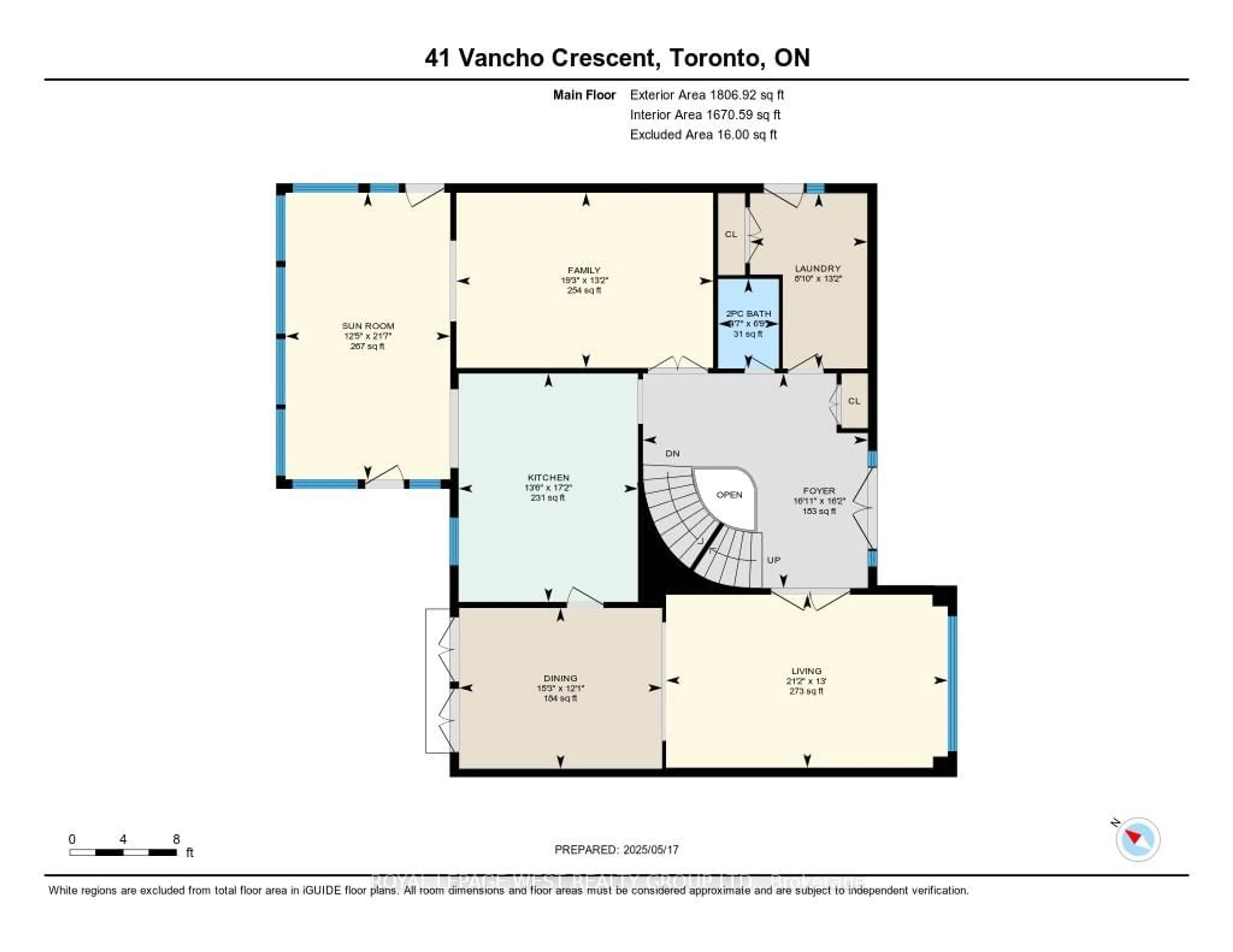 Floor plan for 41 Vancho Cres, Toronto Ontario M9A 4Z1