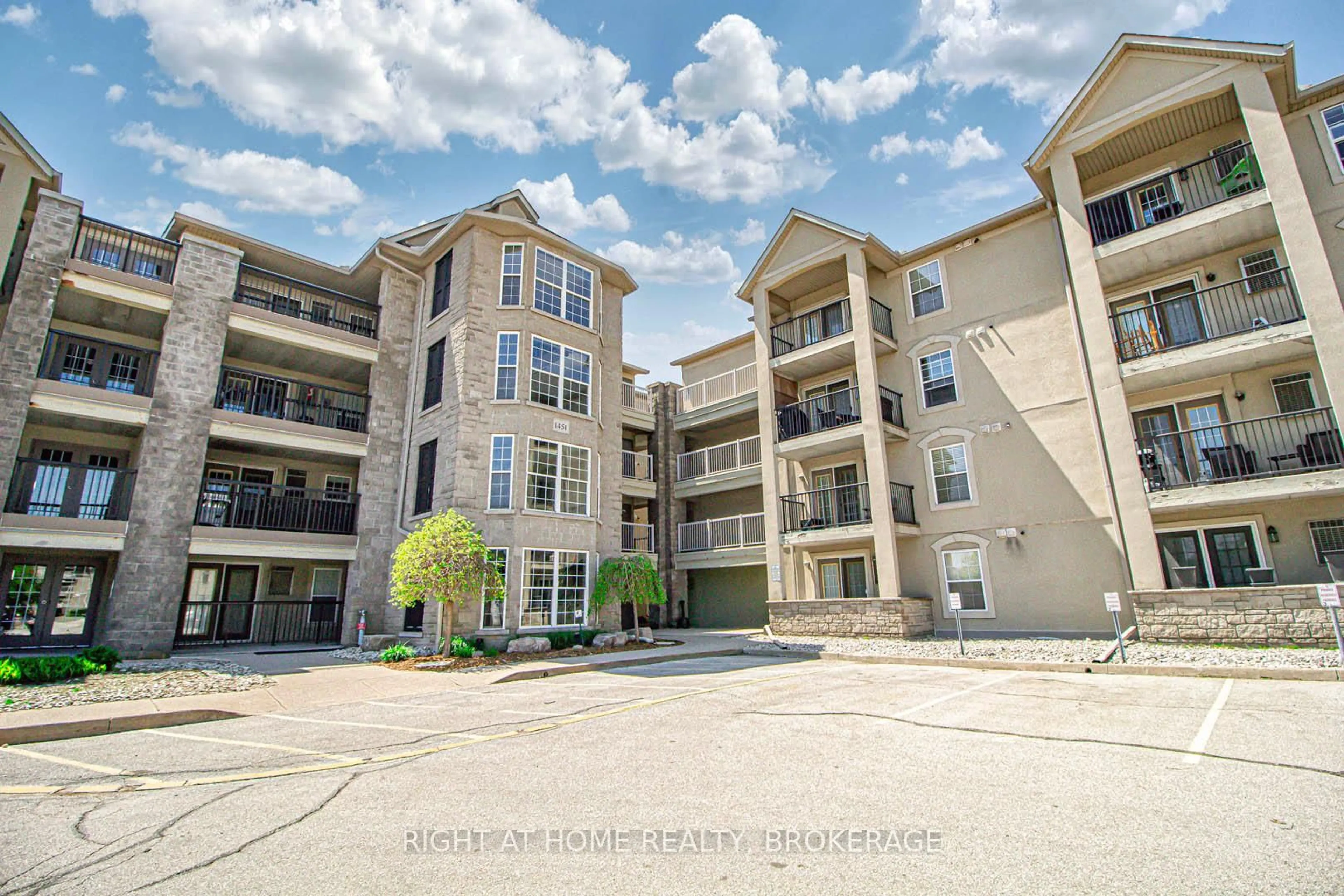 A pic from outside/outdoor area/front of a property/back of a property/a pic from drone, water/lake/river/ocean view for 1451 Walker's Line #415, Burlington Ontario L7M 4P1