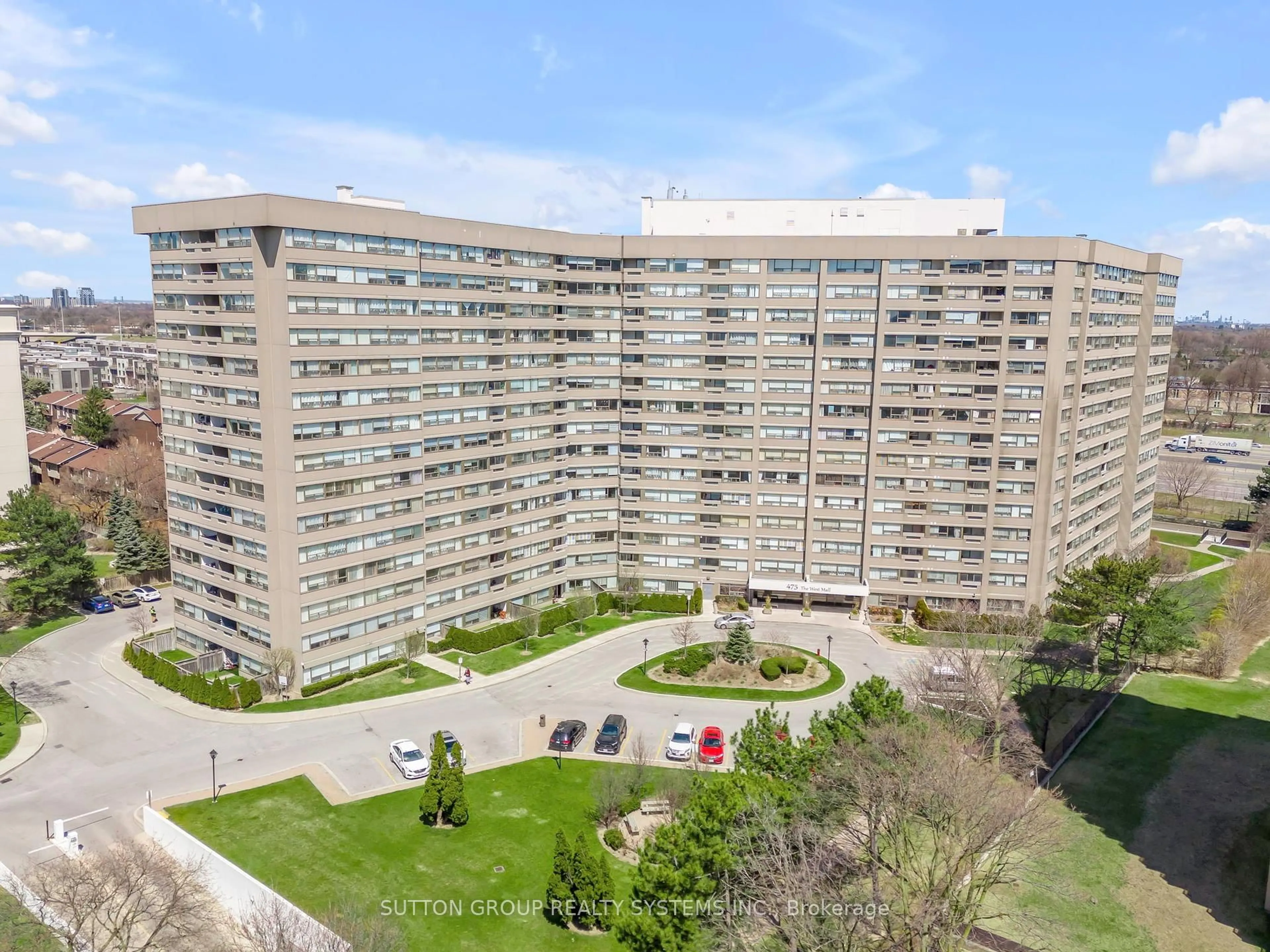 A pic from outside/outdoor area/front of a property/back of a property/a pic from drone, unknown for 475 The West Mall N/A #920, Toronto Ontario M9C 4Z3