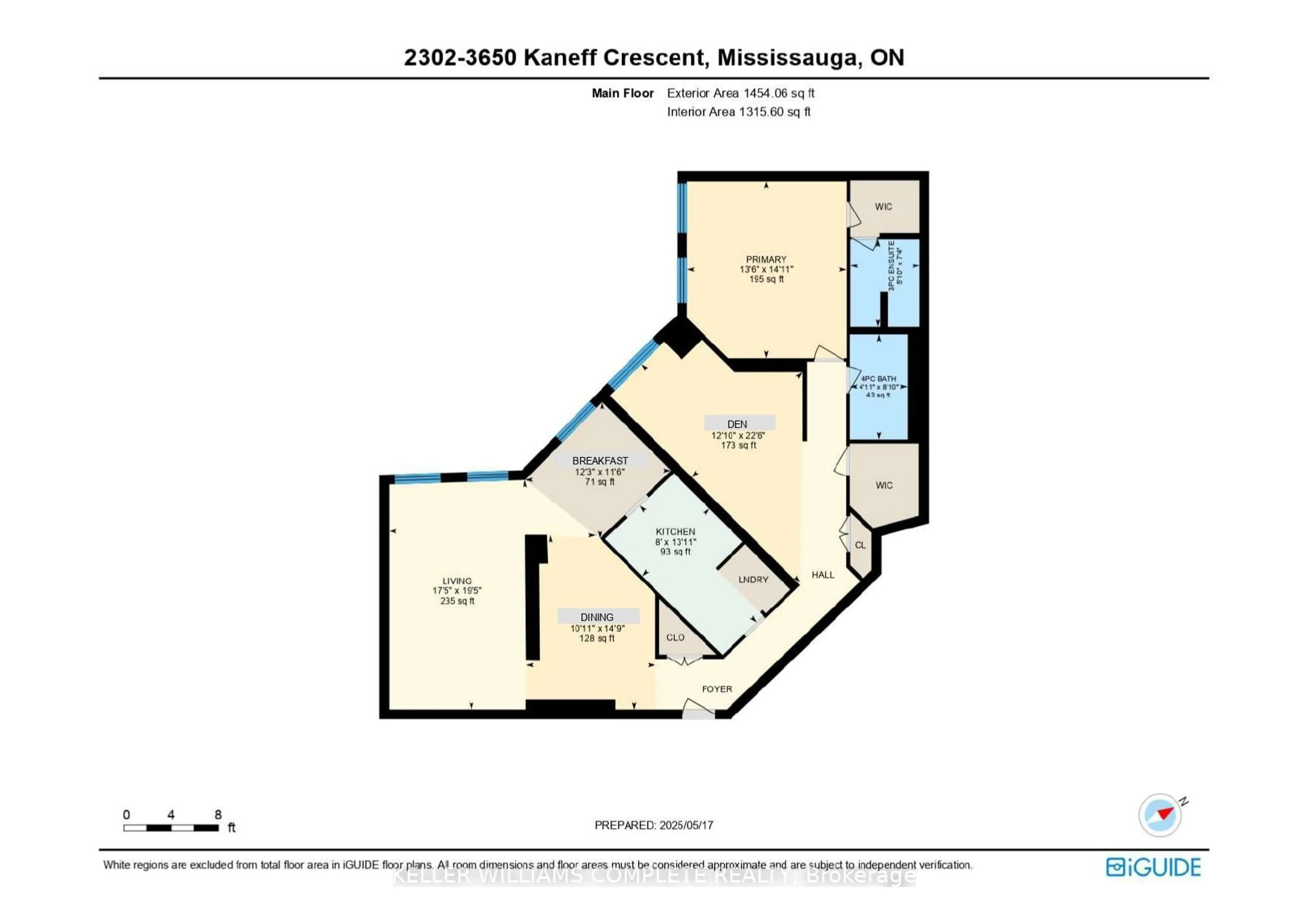 Floor plan for 3650 Kaneff Cres #2302, Mississauga Ontario L5A 4A1