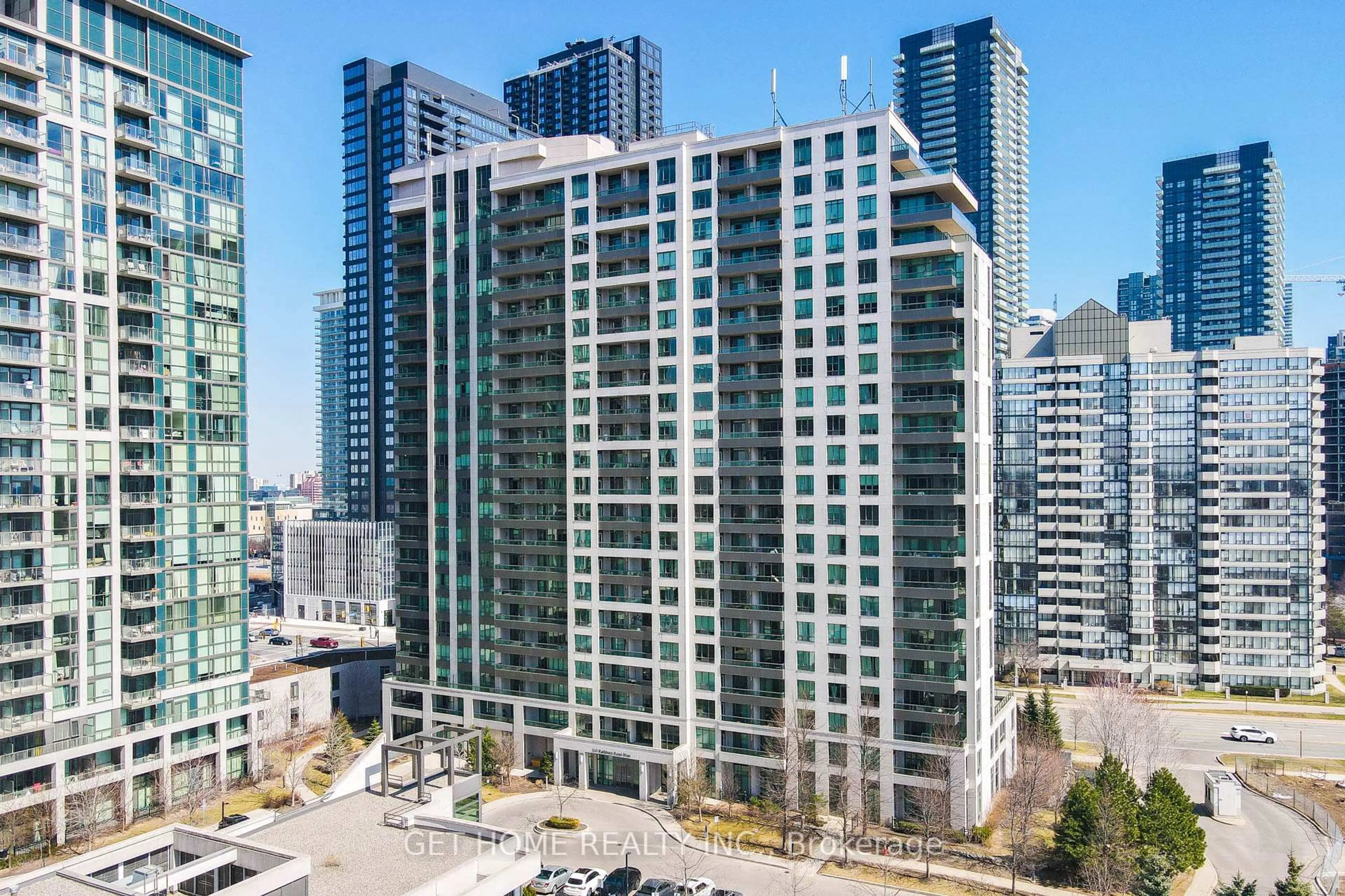 A pic from outside/outdoor area/front of a property/back of a property/a pic from drone, city buildings view from balcony for 335 Rathburn Rd #1609, Mississauga Ontario L5B 0C8