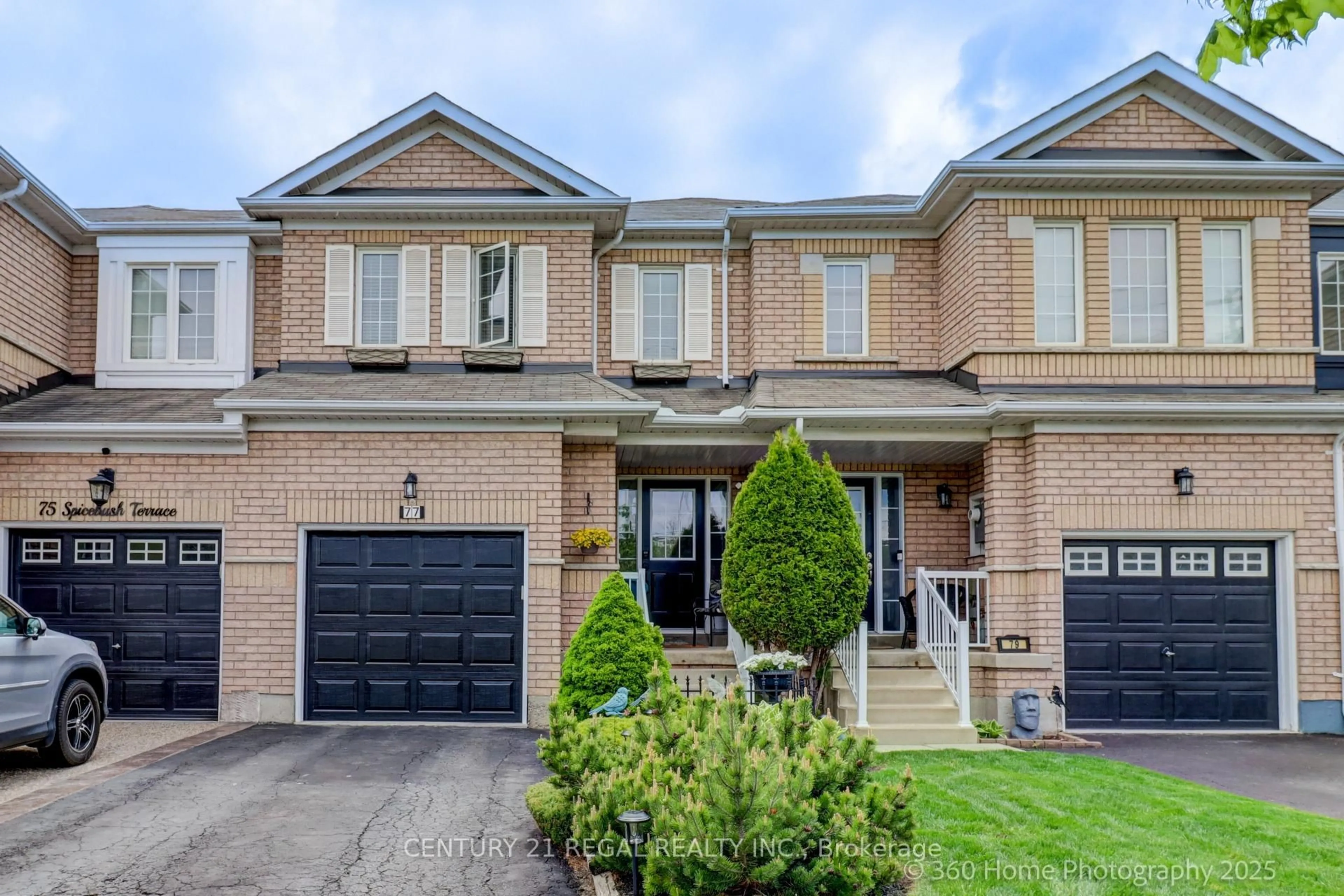 Home with brick exterior material, street for 77 Spicebush Terr, Brampton Ontario L6X 0J5