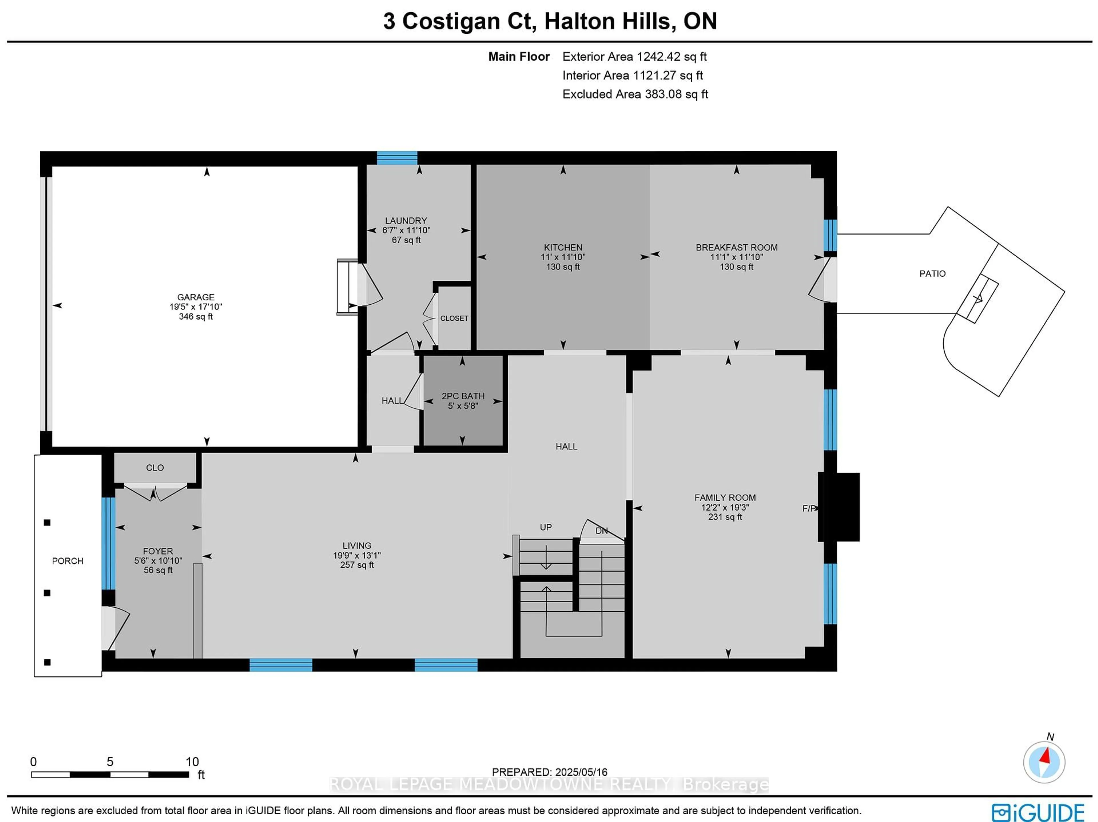Floor plan for 3 Costigan Crt, Halton Hills Ontario L7G 6J1