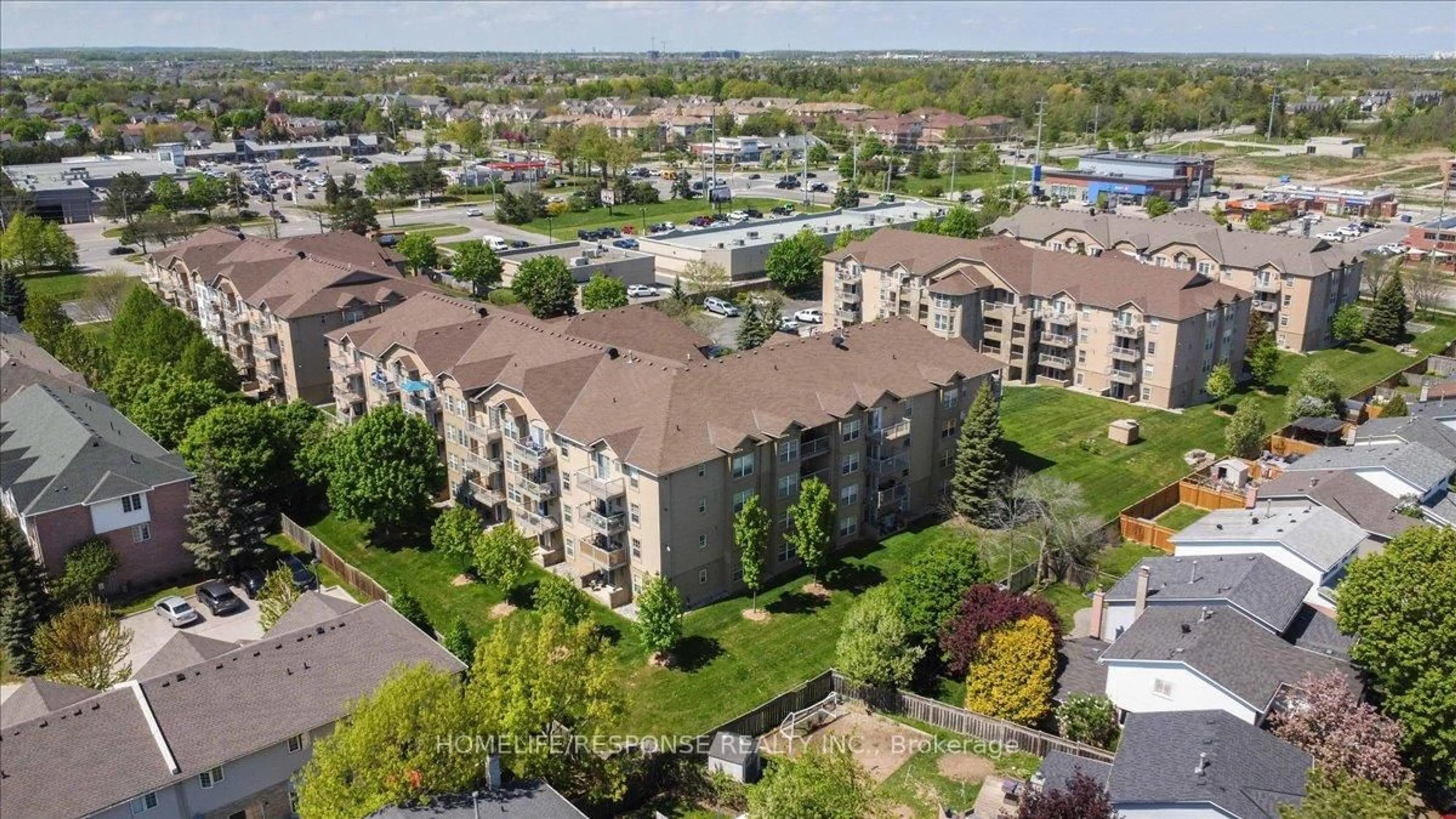 A pic from outside/outdoor area/front of a property/back of a property/a pic from drone, city buildings view from balcony for 1820 Walker's Line #403, Burlington Ontario L7M 4V4