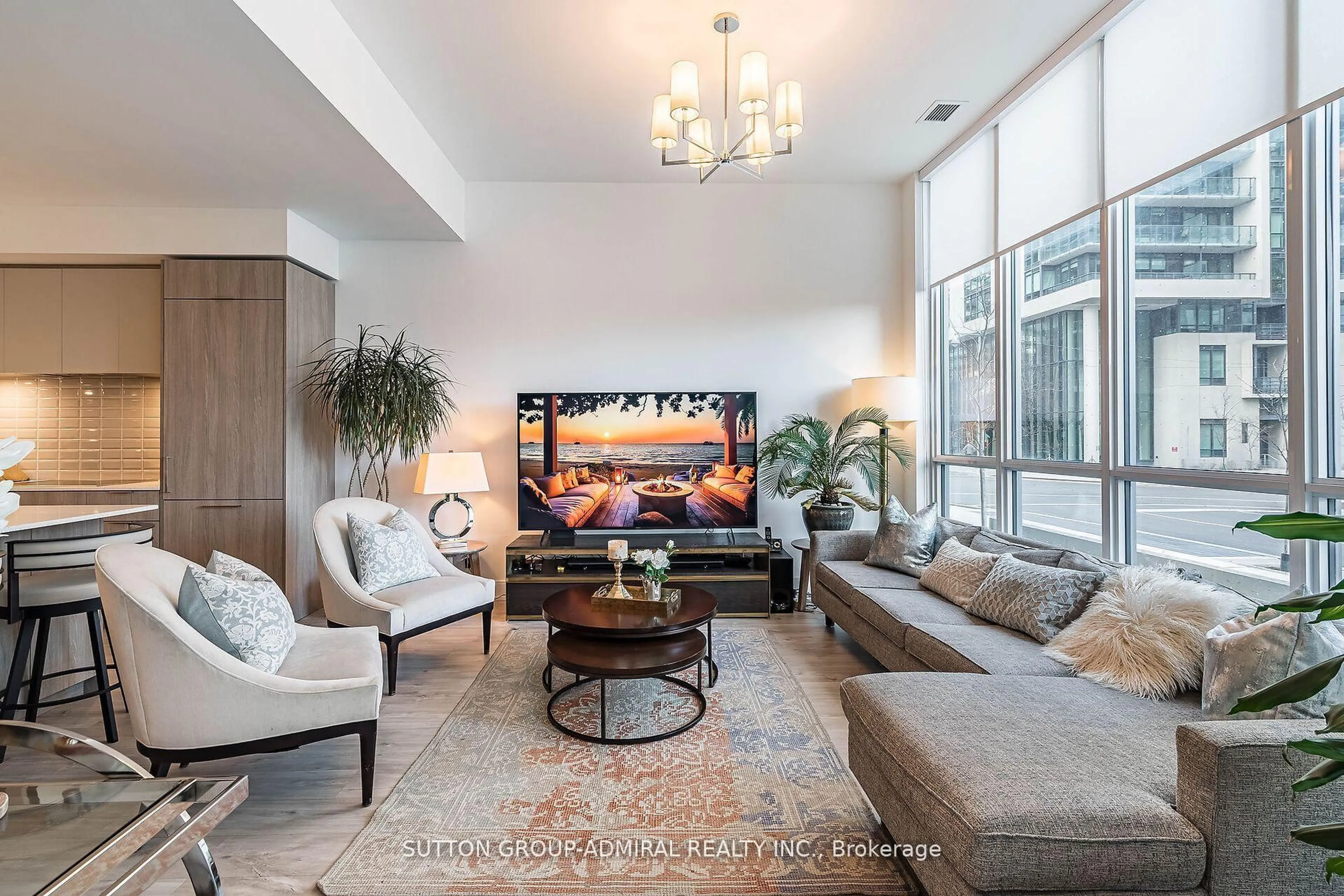 Living room with furniture, unknown for 70 Annie Craig Dr #TH107, Toronto Ontario M8V 0A8