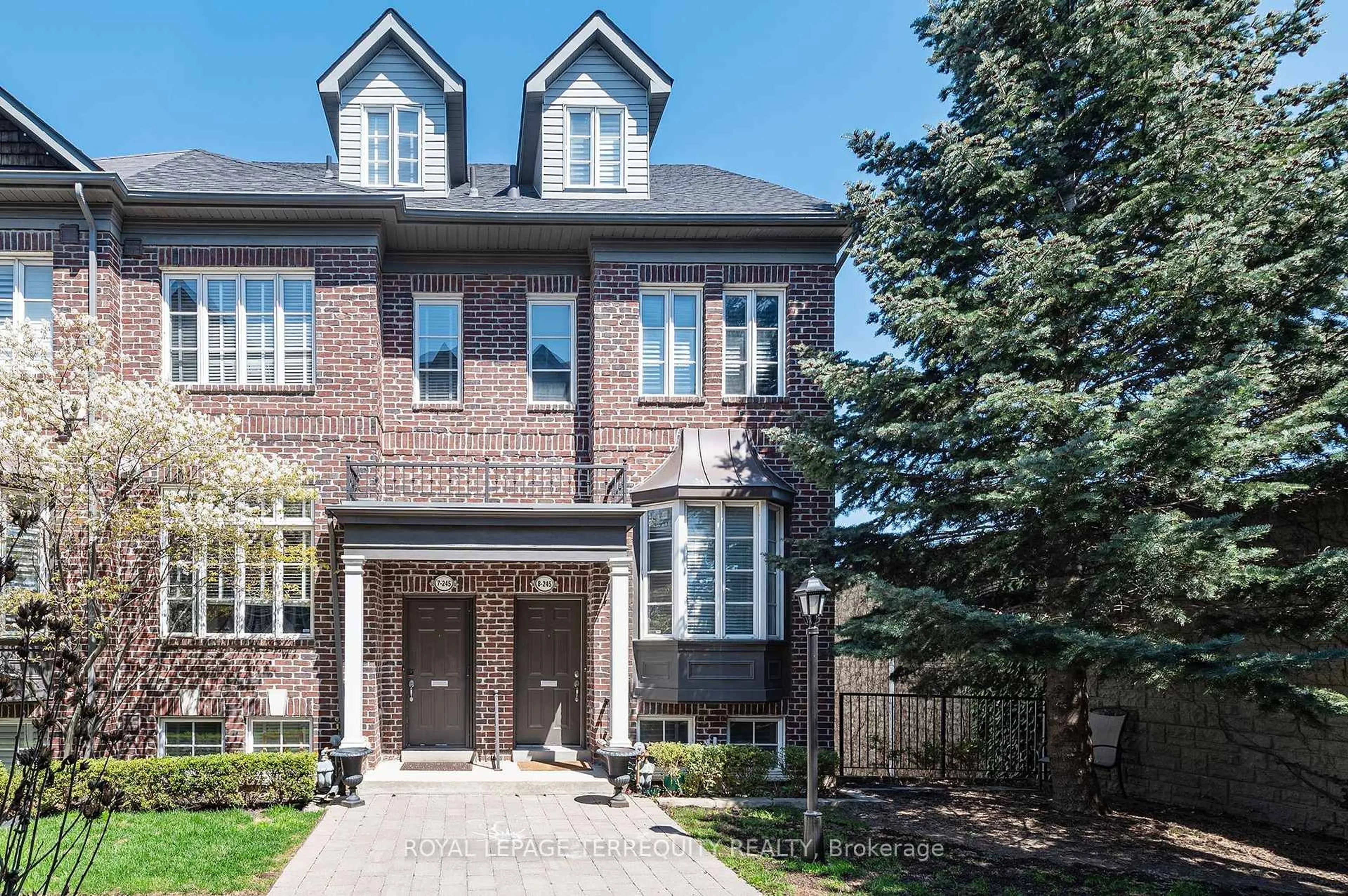 Home with brick exterior material, street for 245 Van Dusen Blvd #8, Toronto Ontario M8Z 3J2
