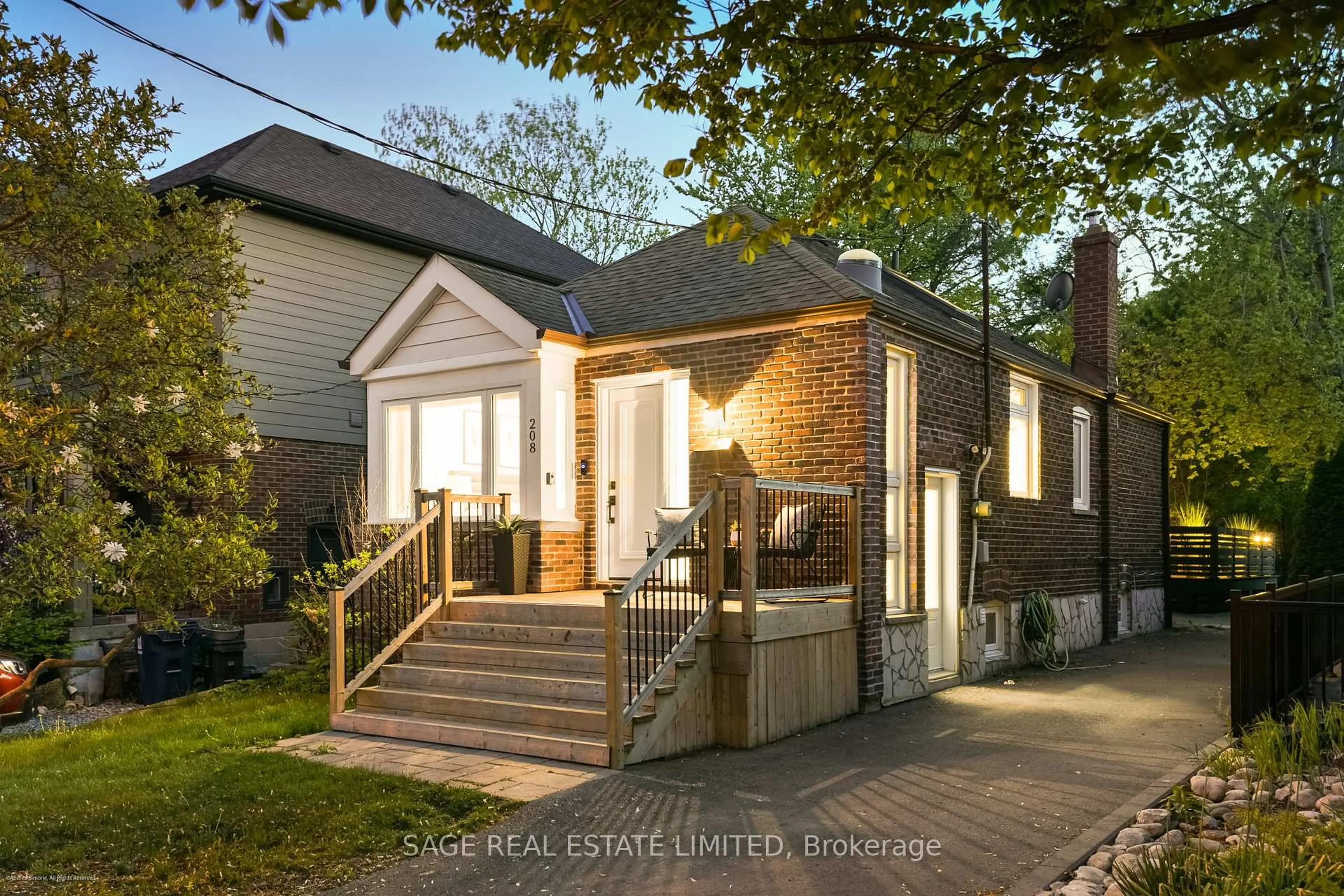 Home with brick exterior material, street for 208 Queens Ave, Toronto Ontario M8V 2N9