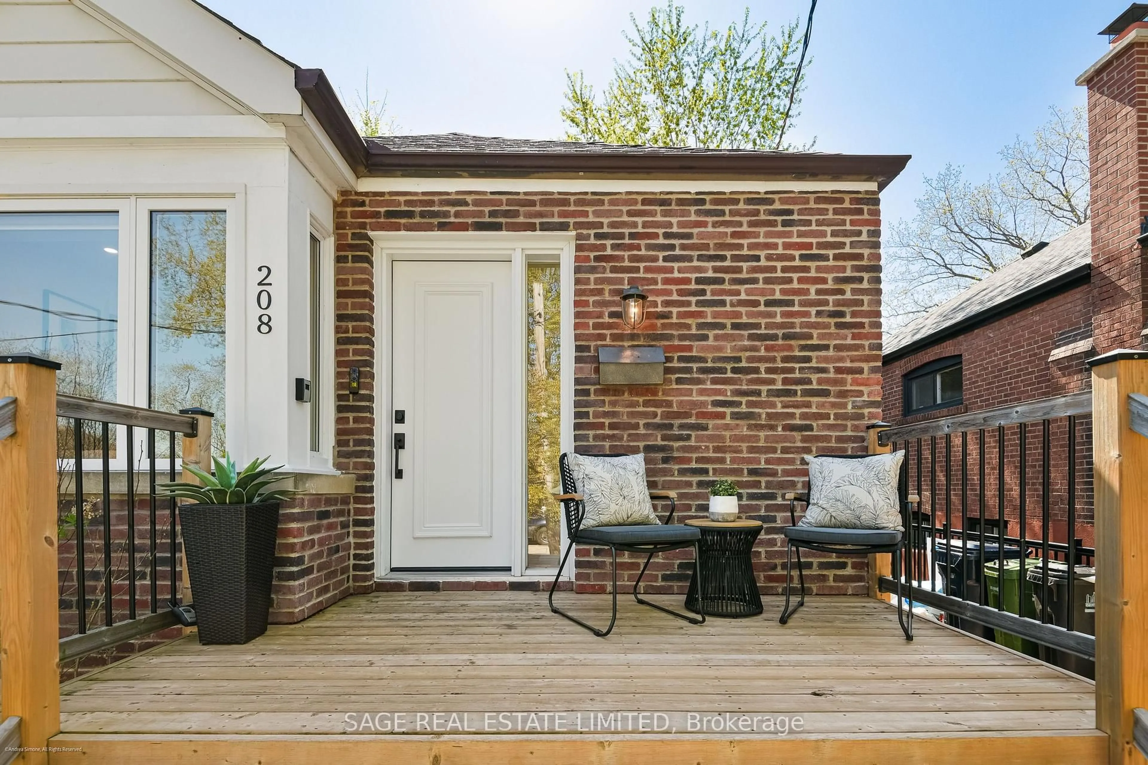 Home with brick exterior material, street for 208 Queens Ave, Toronto Ontario M8V 2N9