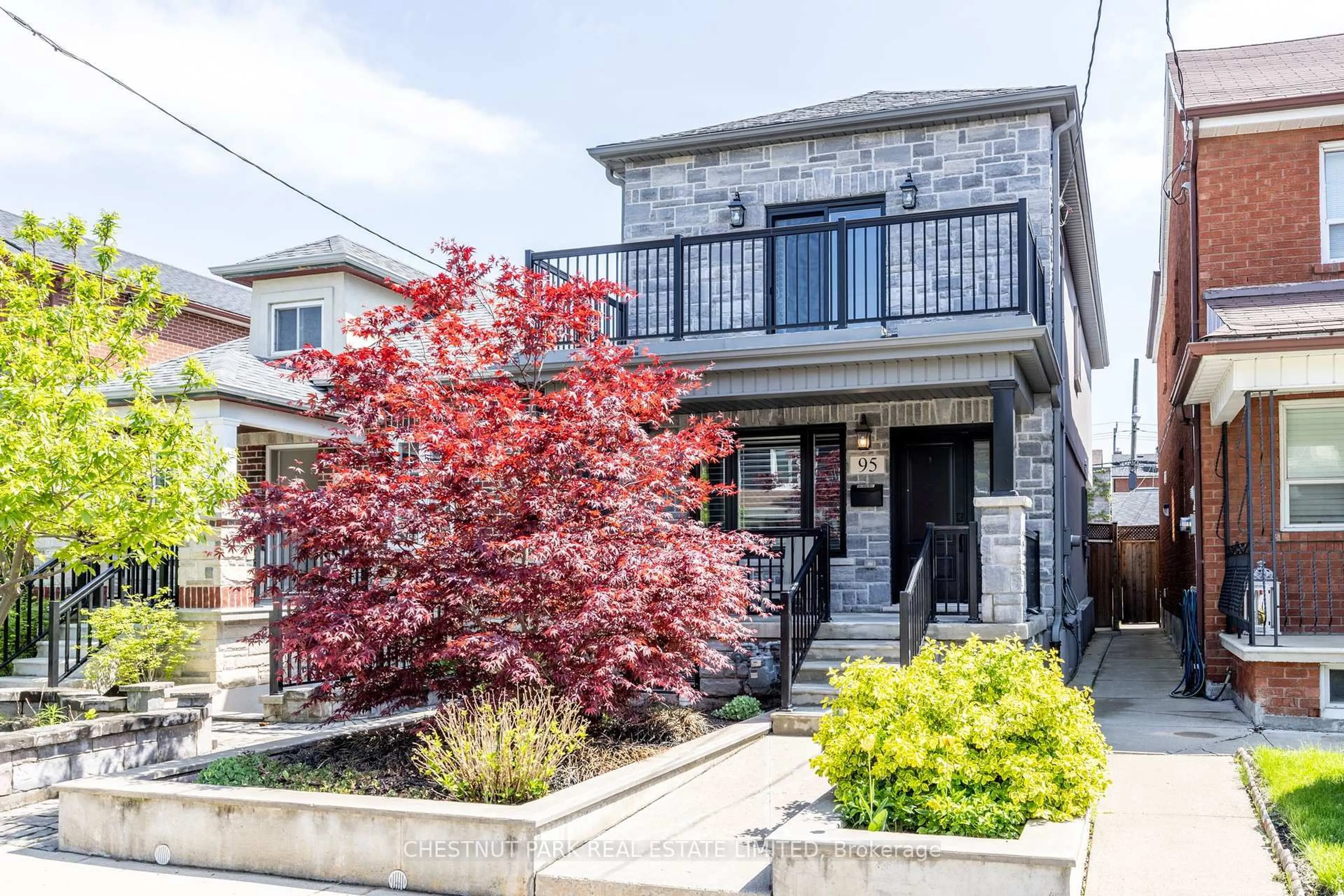 Home with brick exterior material, street for 95 Sellers Ave, Toronto Ontario M6E 3T7