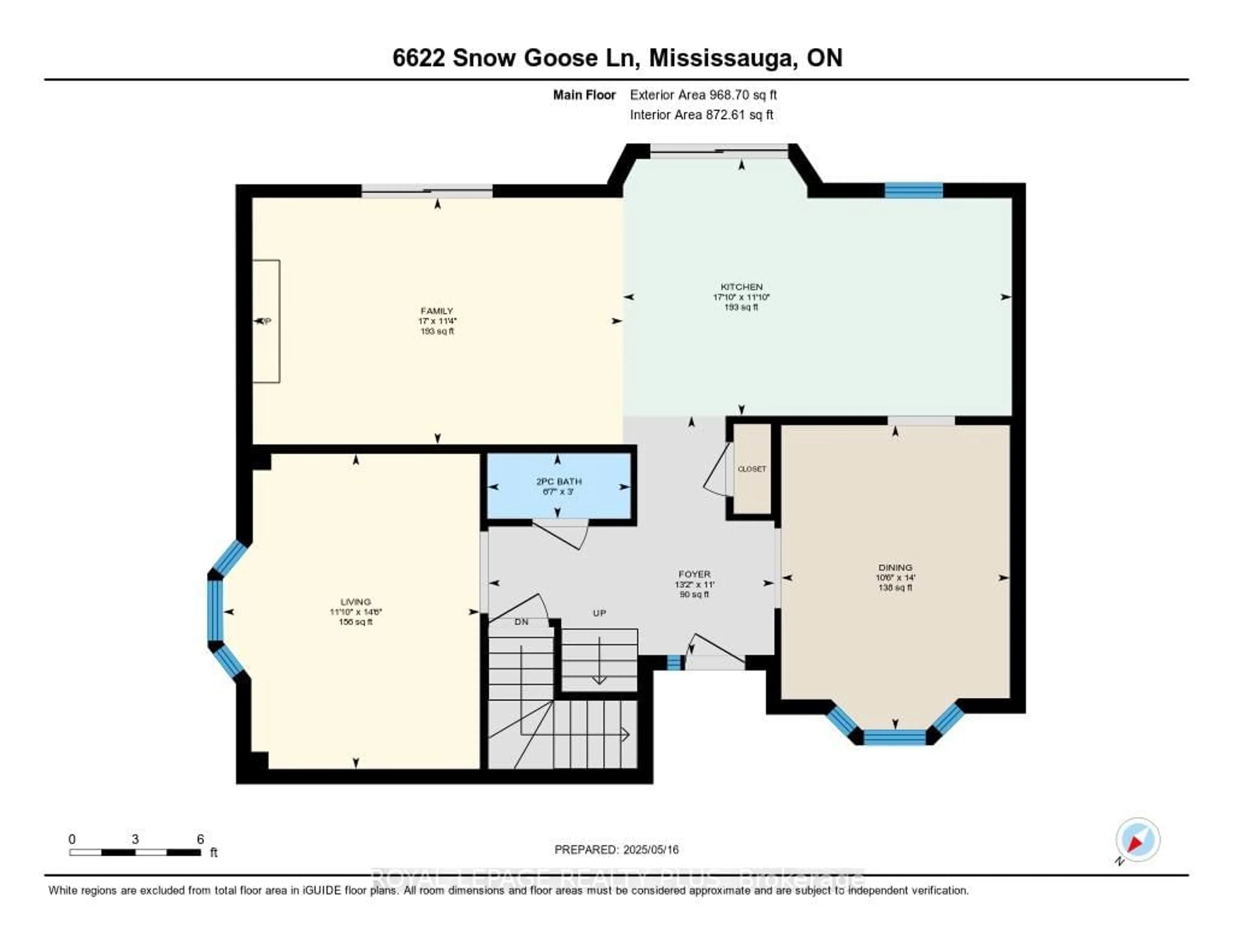 Floor plan for 6622 Snow Goose Lane, Mississauga Ontario L5N 5H5