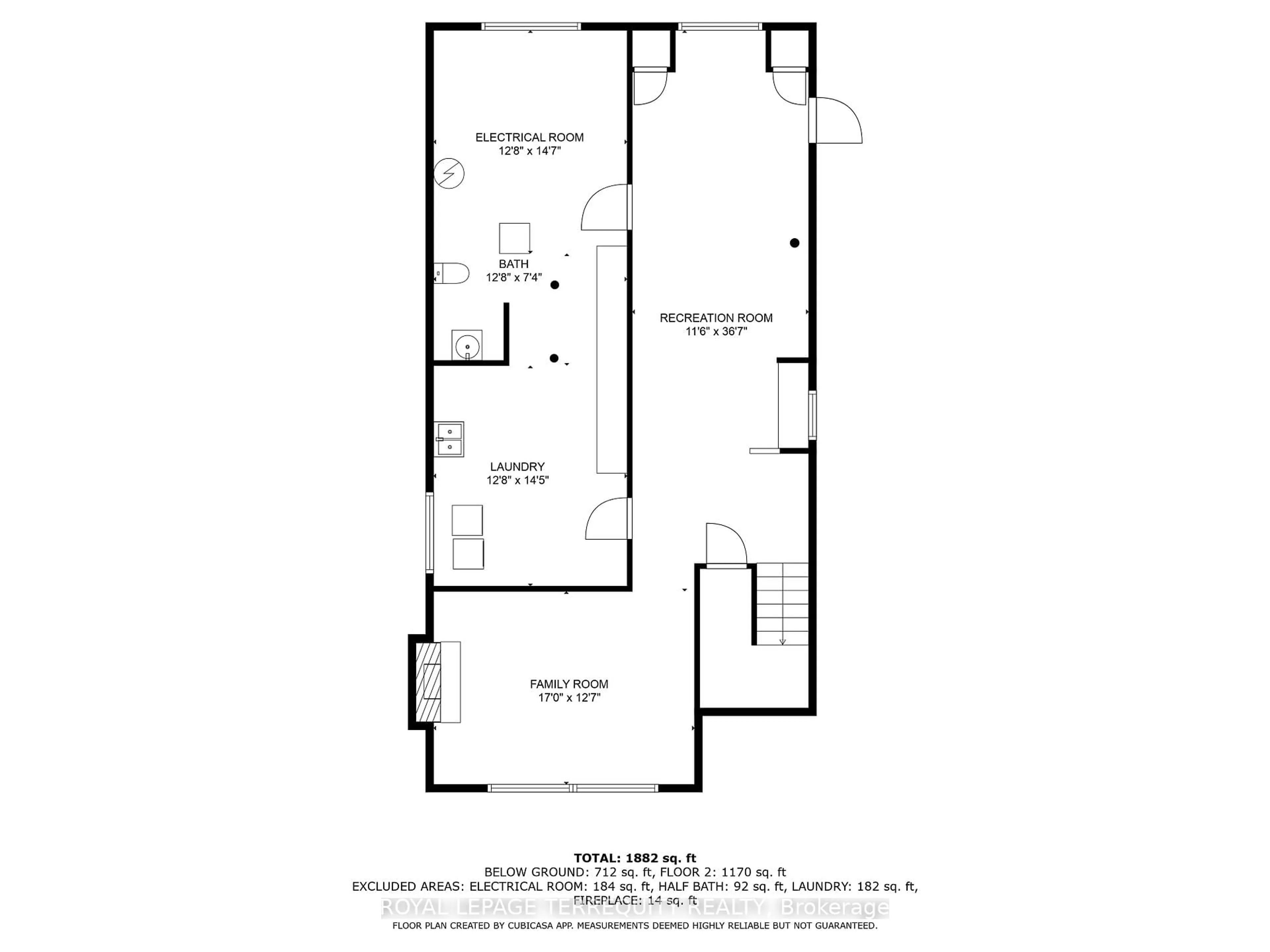 Floor plan for 16 Rowse Cres, Toronto Ontario M9P 3L5