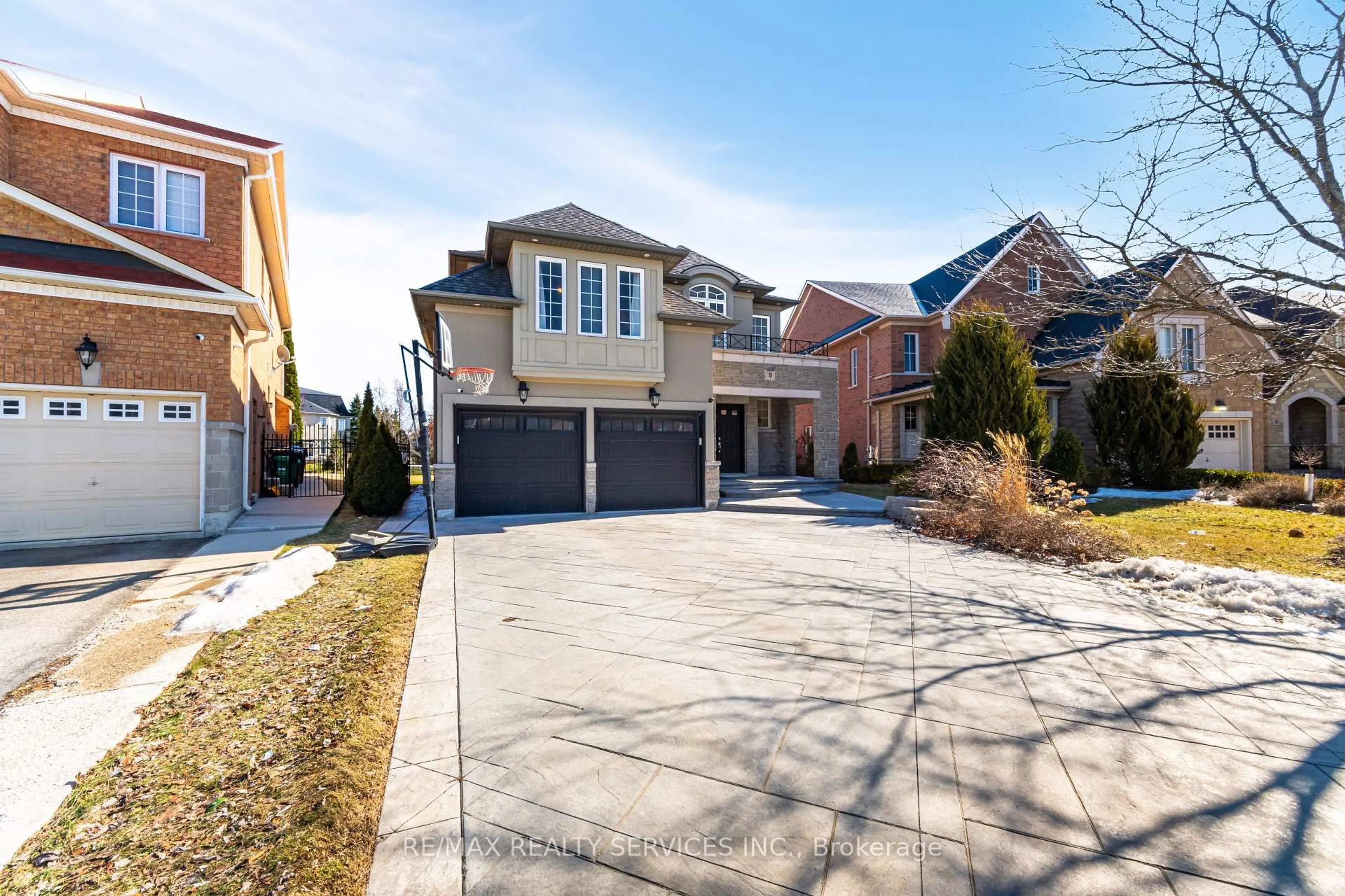 Home with brick exterior material, street for 5 Belleville Dr, Brampton Ontario L6P 1V7