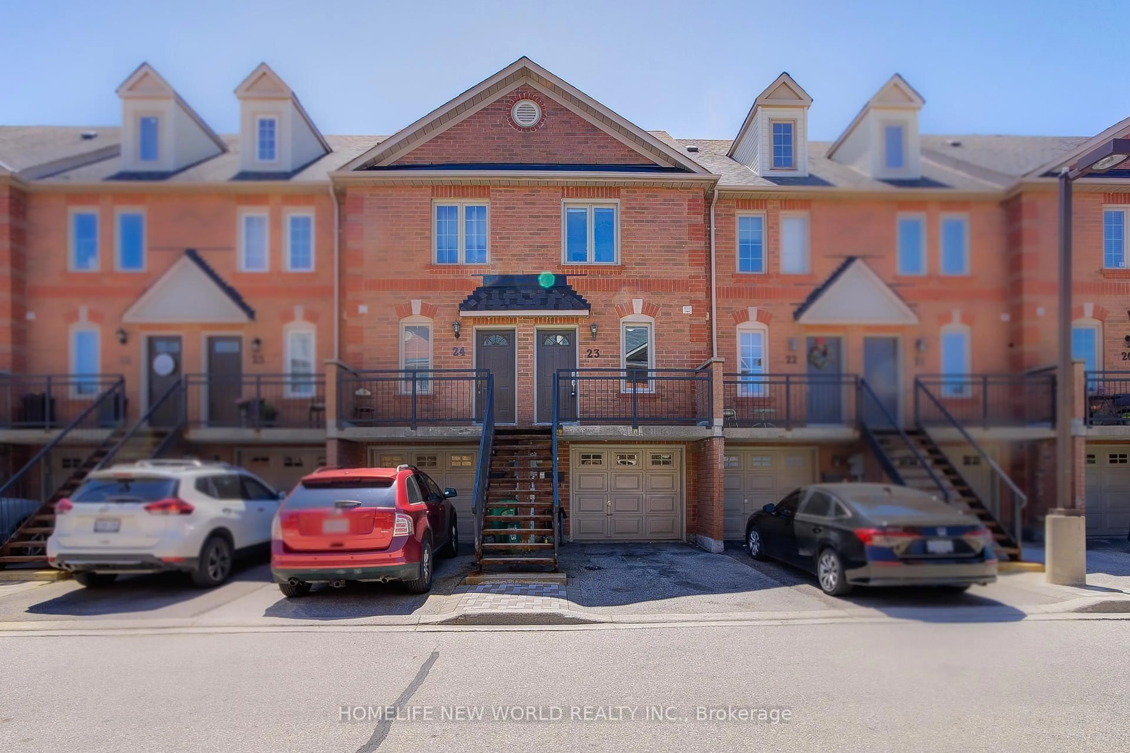 A pic from outside/outdoor area/front of a property/back of a property/a pic from drone, street for 3895 Doug Leavens Blvd #23, Mississauga Ontario L5N 7G1