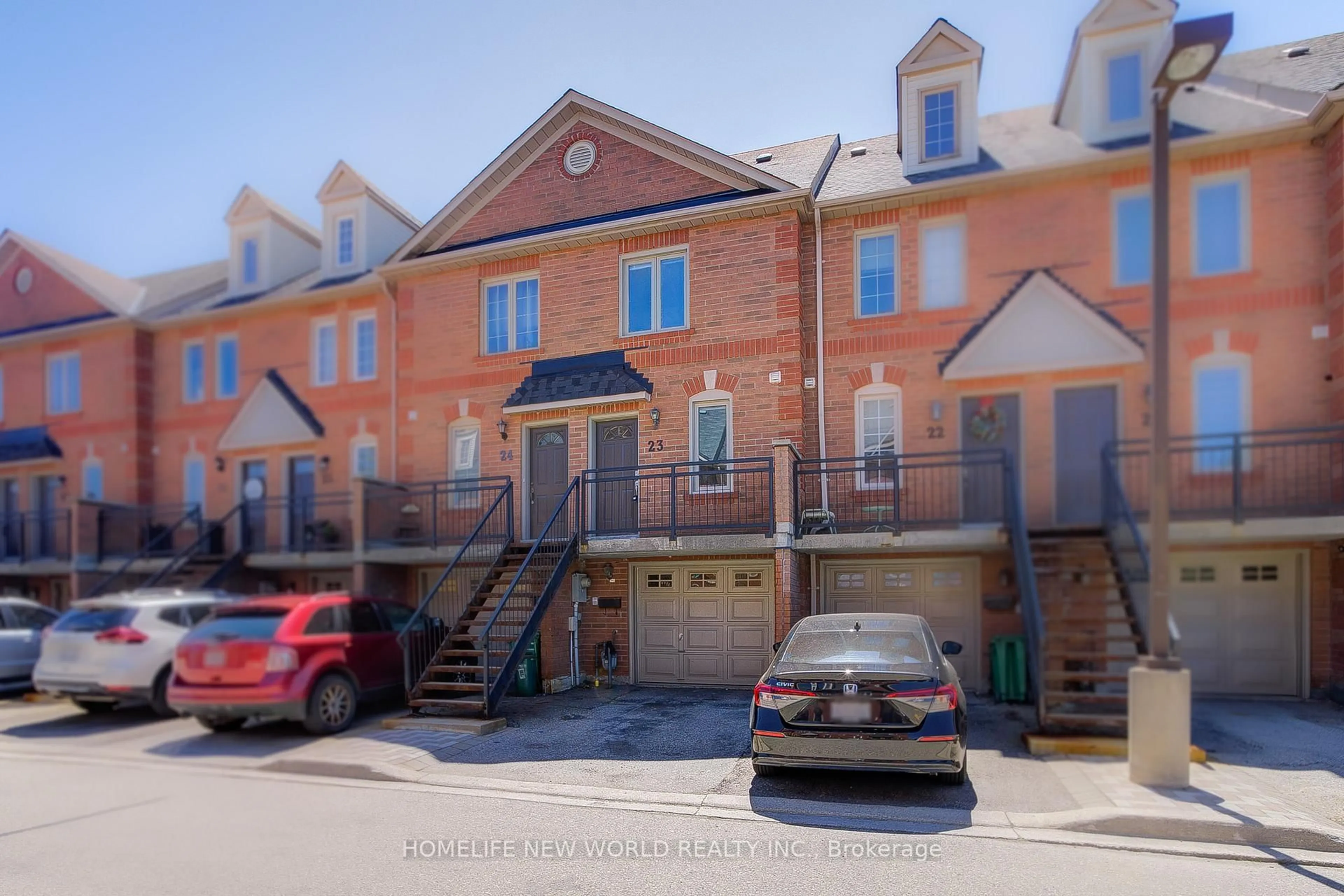 A pic from outside/outdoor area/front of a property/back of a property/a pic from drone, street for 3895 Doug Leavens Blvd #23, Mississauga Ontario L5N 7G1