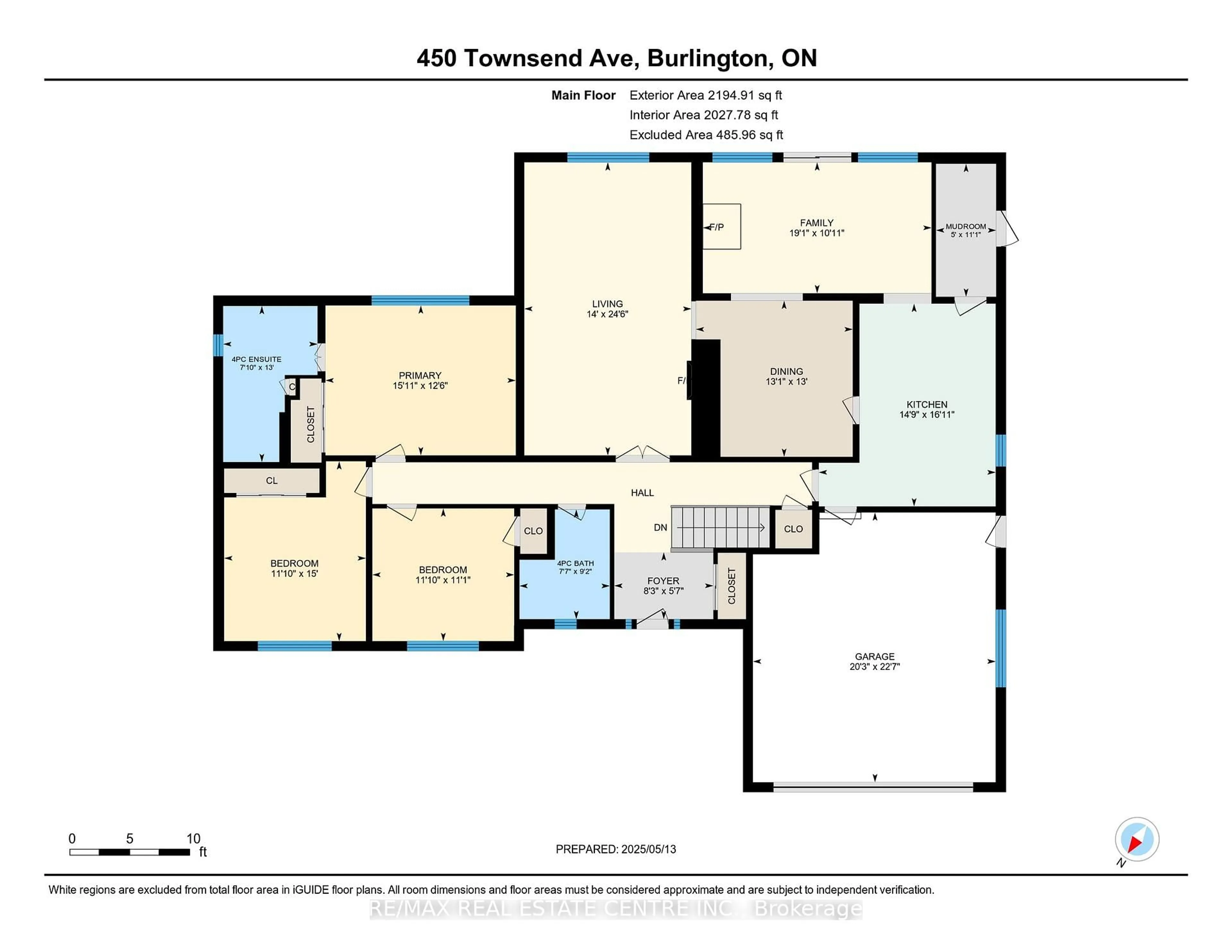 Floor plan for 450 Townsend Ave, Burlington Ontario L7T 2A8