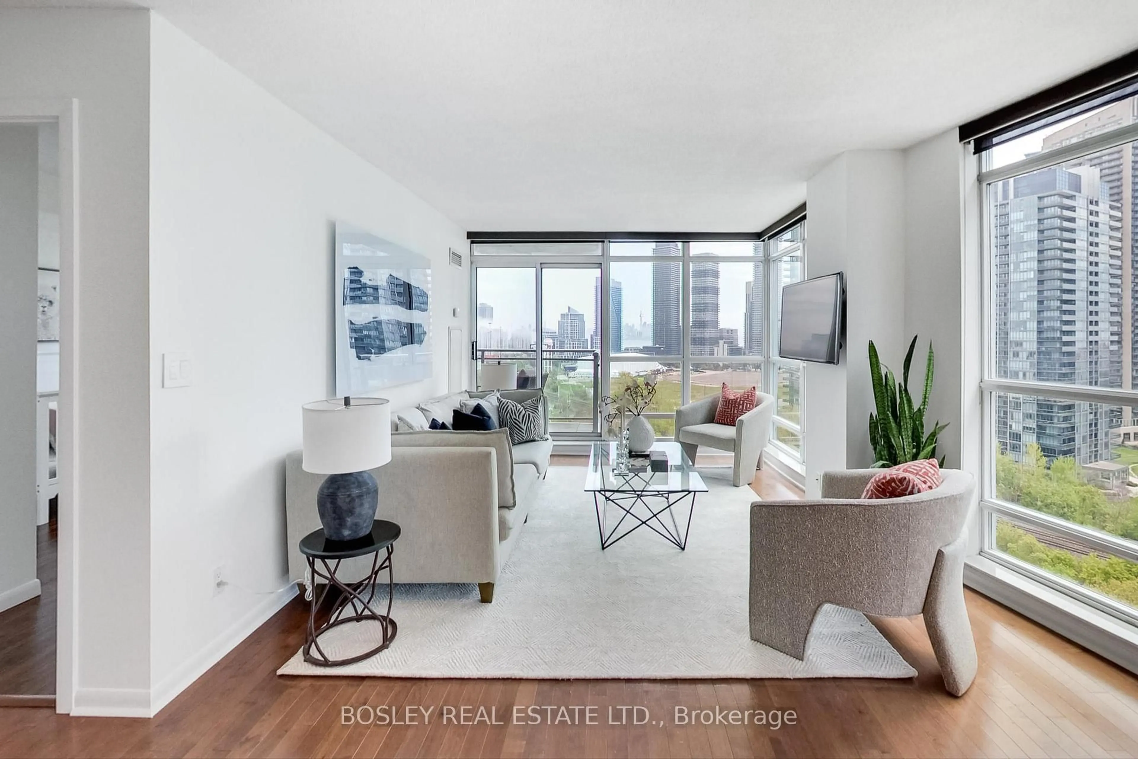 Living room with furniture, unknown for 185 Legion Rd #1607, Toronto Ontario M8Y 0A1